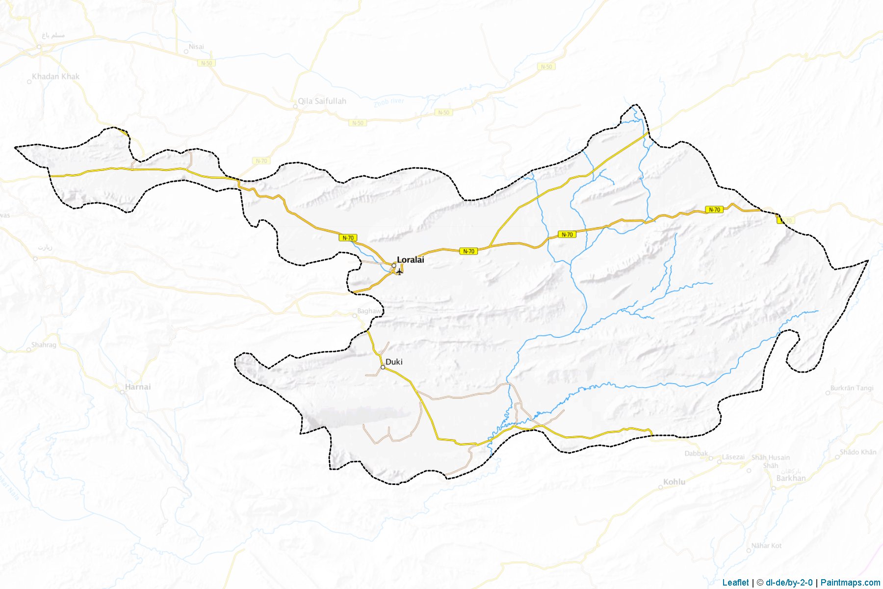 Muestras de recorte de mapas Loralai (Balochistan)-1