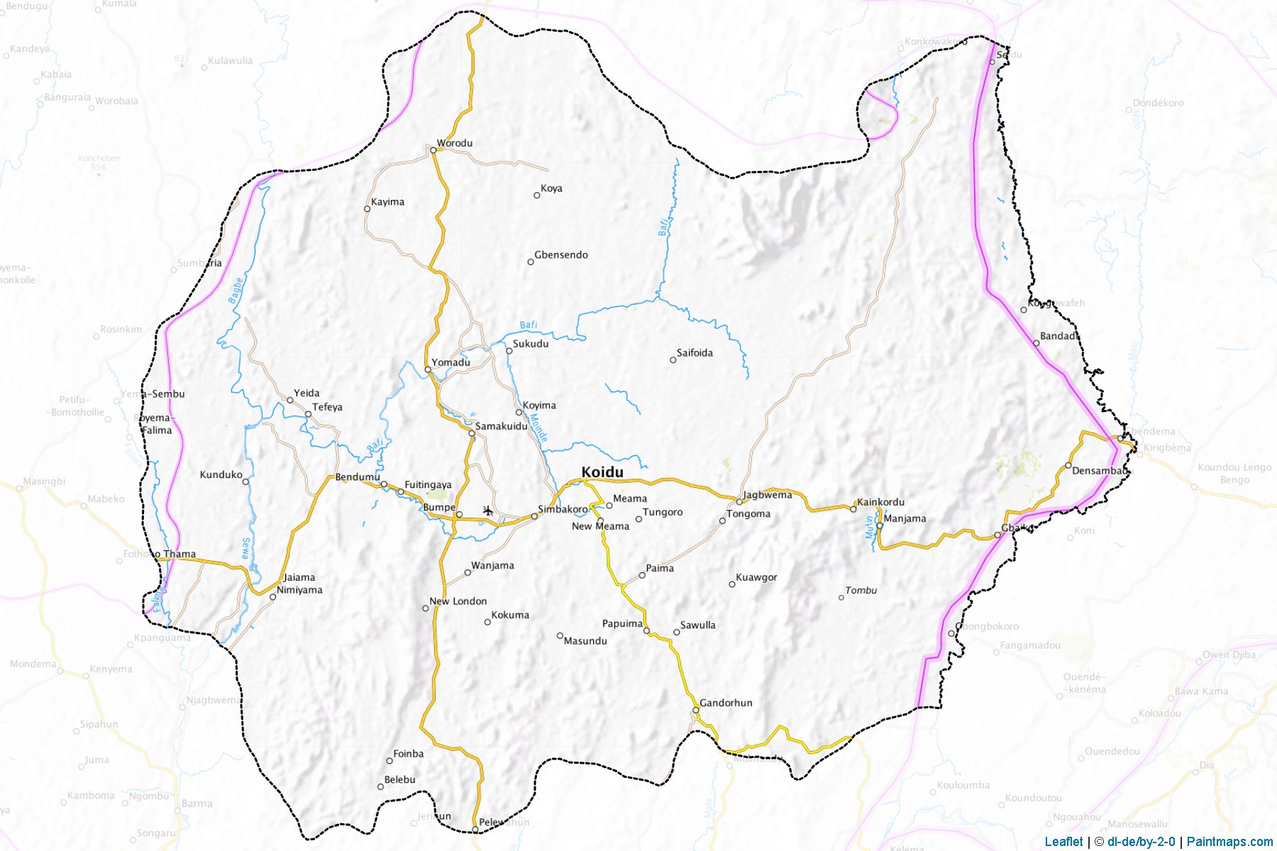 Muestras de recorte de mapas Kono (Eastern)-1