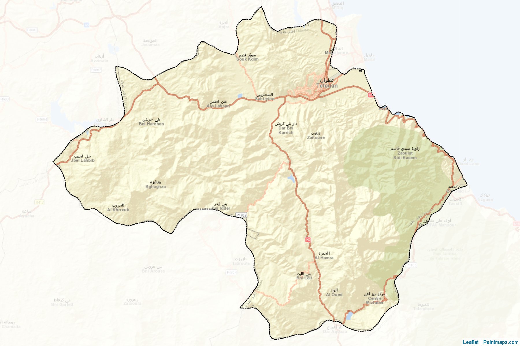 Tétouan (Tanger-Tetouan-Al Hoceima) Map Cropping Samples-2