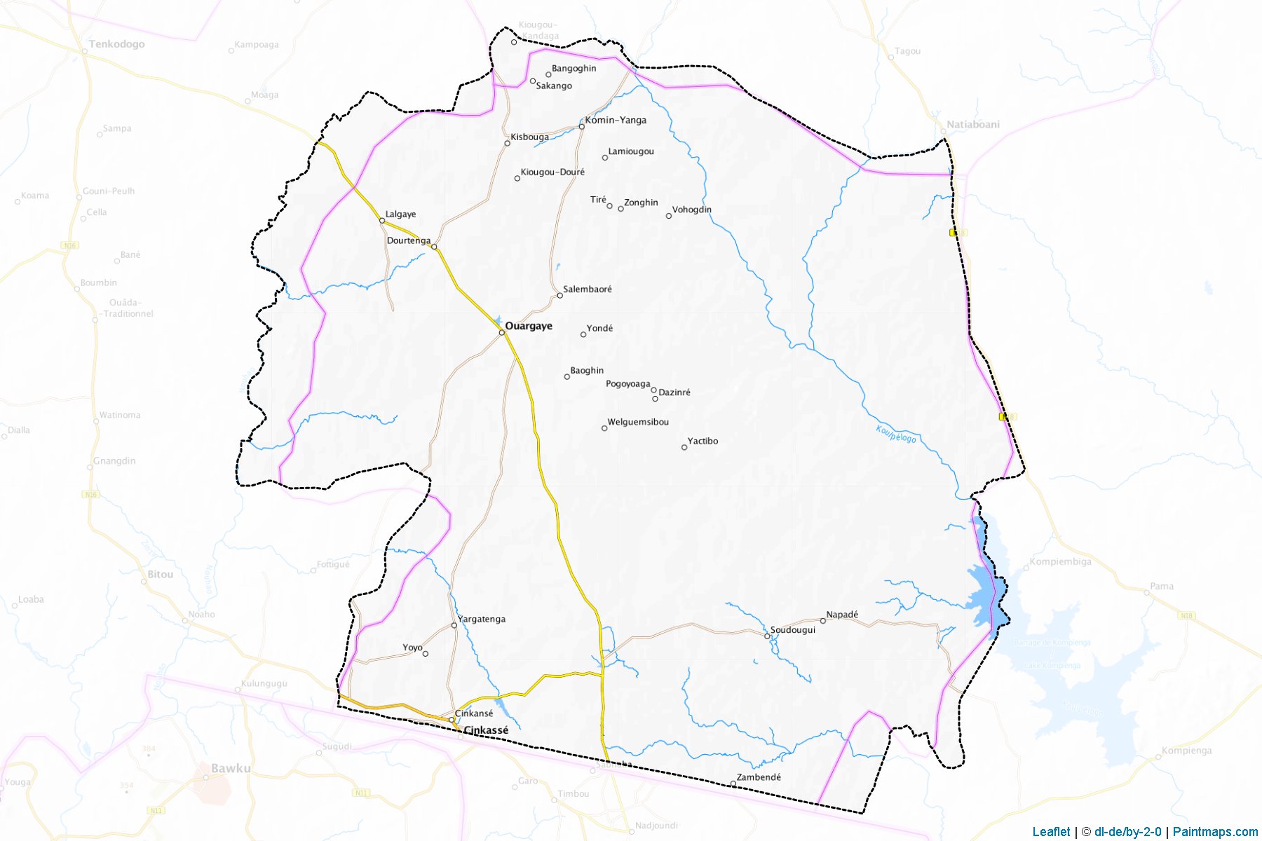 Koulpélogo Province (Centre-Est) Haritası Örnekleri-1