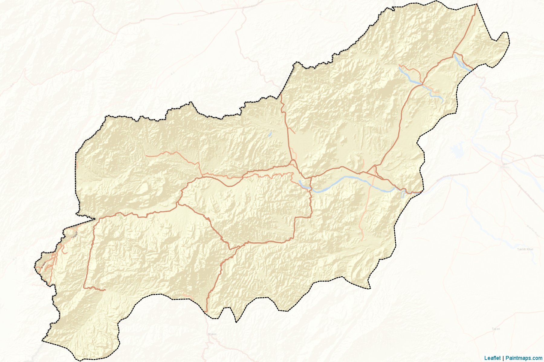 North Waziristan (Khyber Pakhtunkhwa) Map Cropping Samples-2