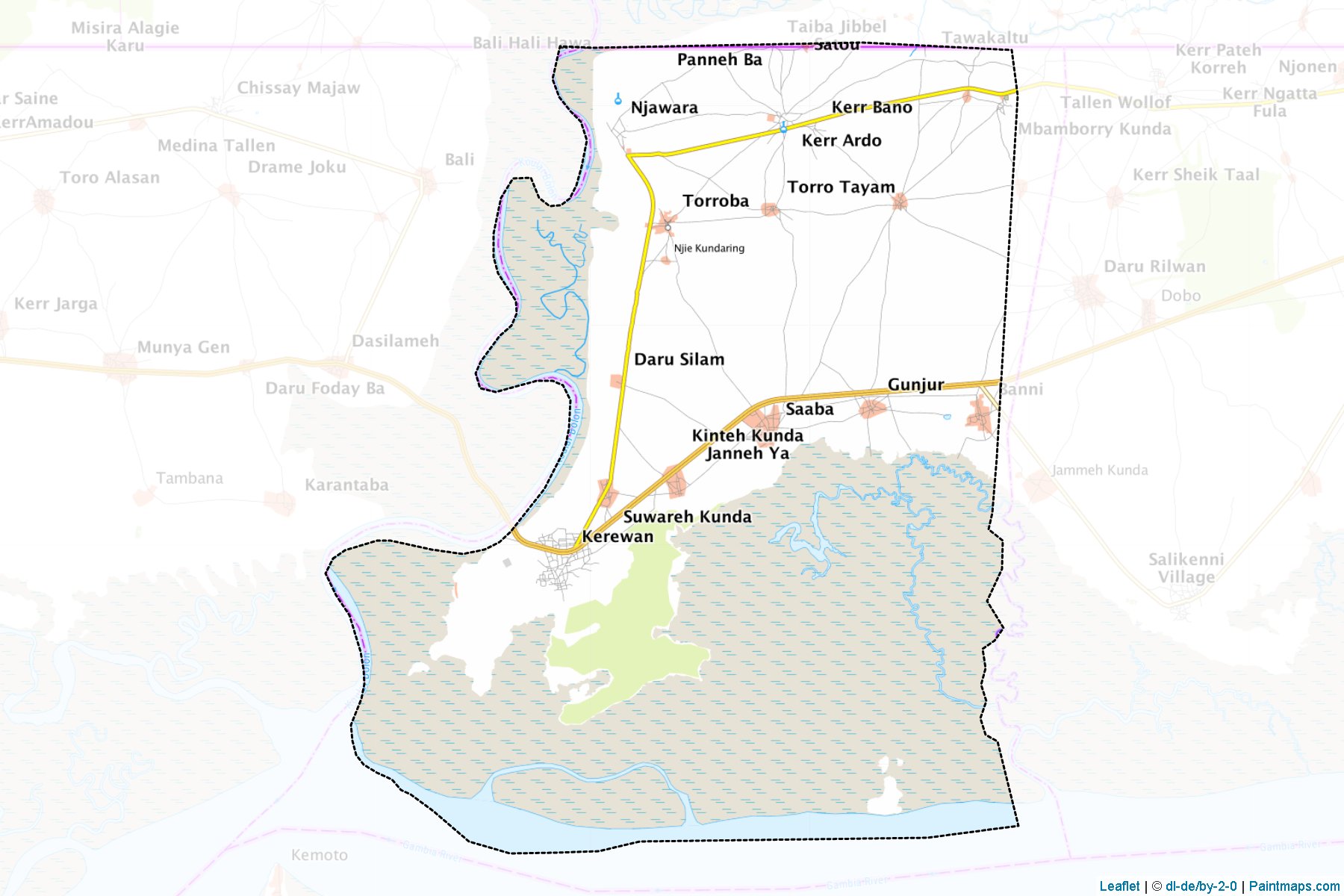 Muestras de recorte de mapas Lower Baddibu (North Bank)-1