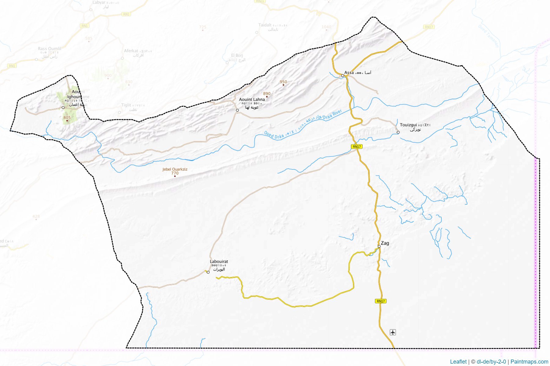 Muestras de recorte de mapas Assa-Zag (Guelmim-Oued Noun)-1