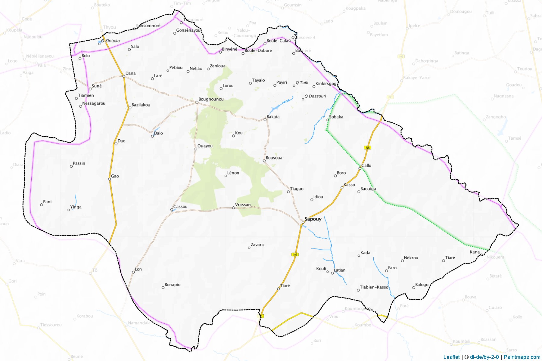 Ziro (Centre Ouest) Map Cropping Samples-1