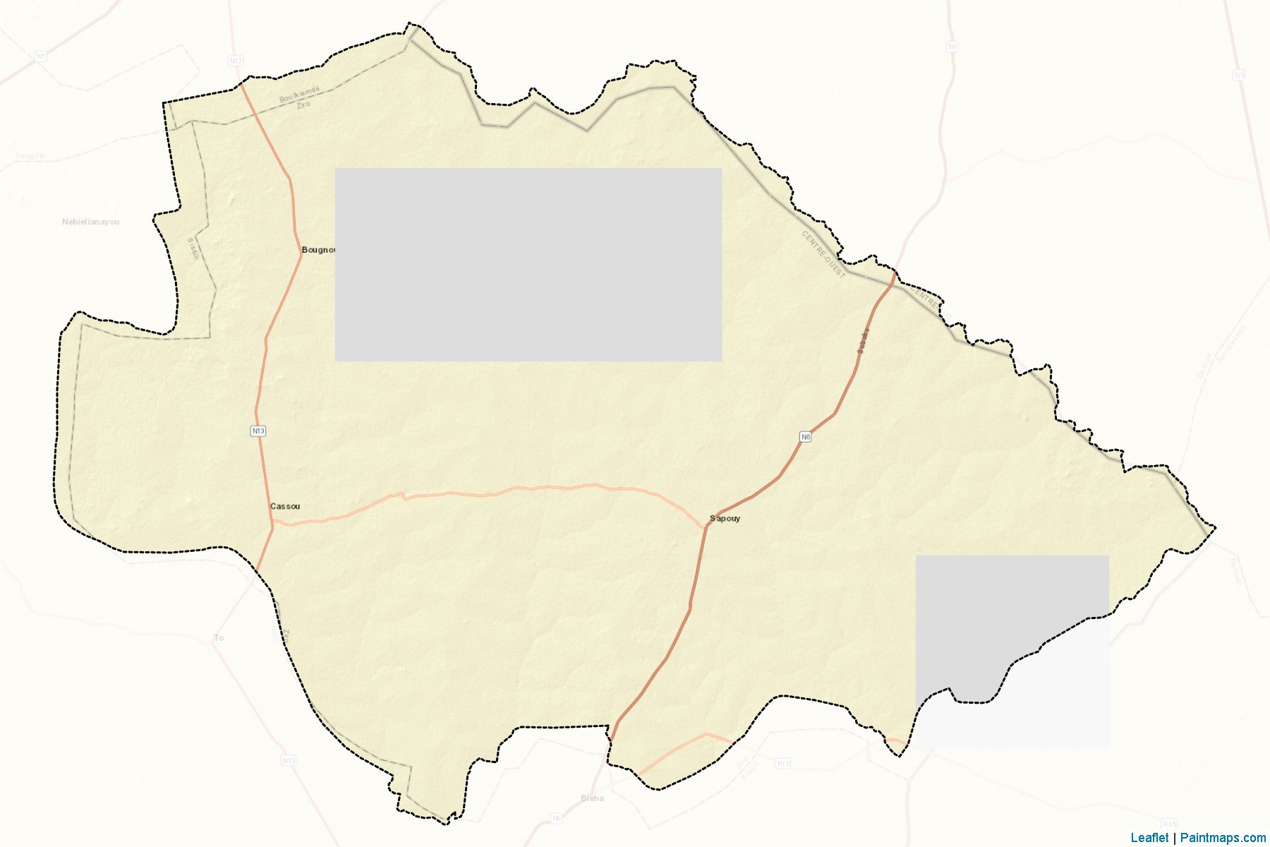 Ziro (Centre Ouest) Map Cropping Samples-2