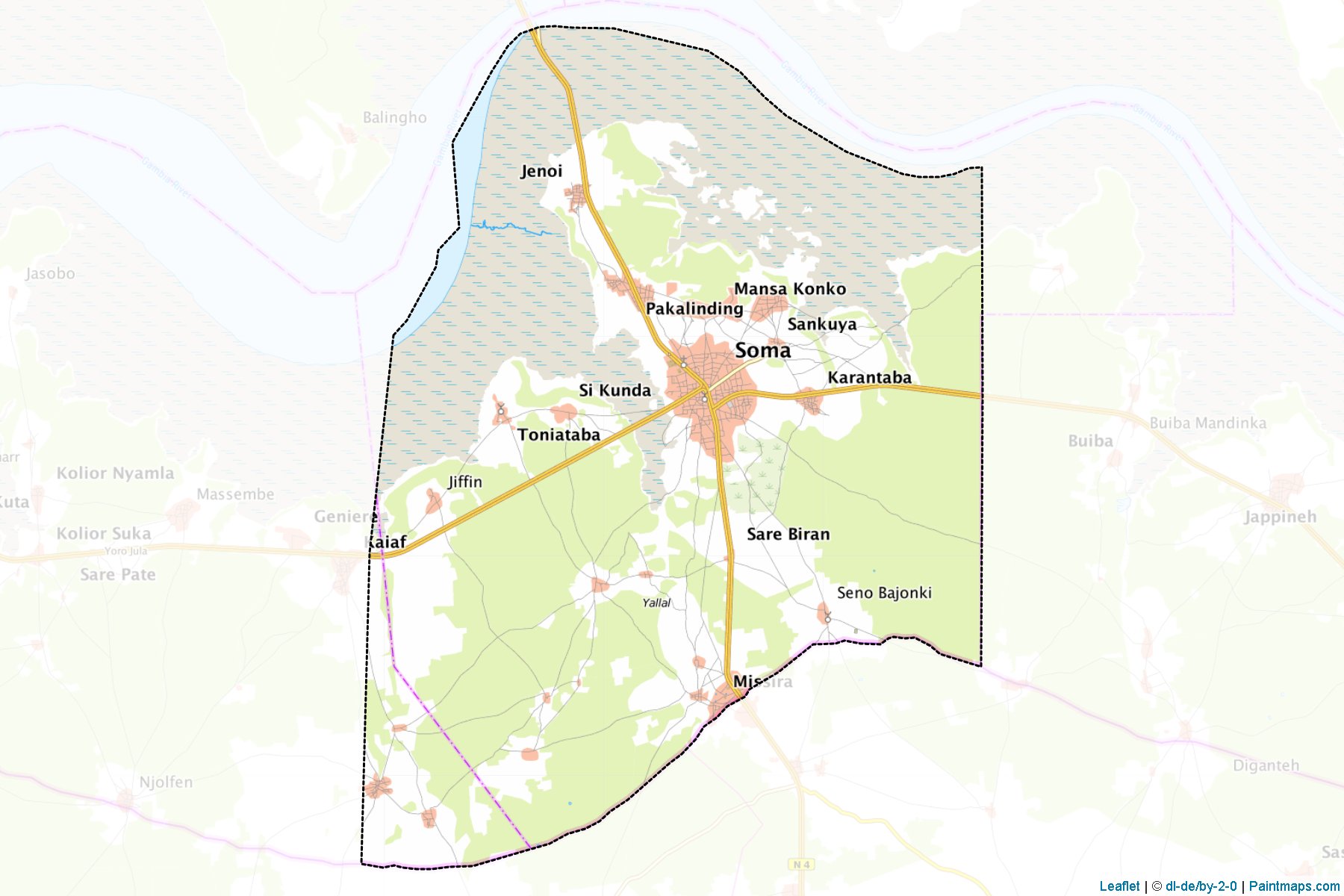 Muestras de recorte de mapas Jarra West (Lower River)-1