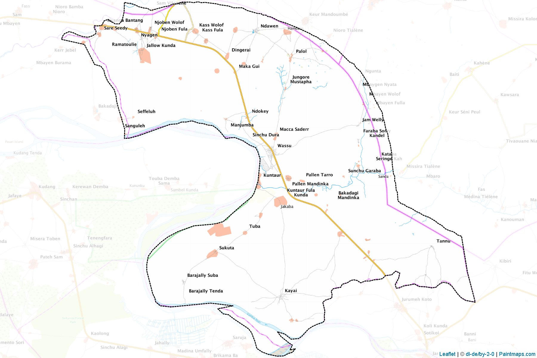 Muestras de recorte de mapas Niani (Central River)-1