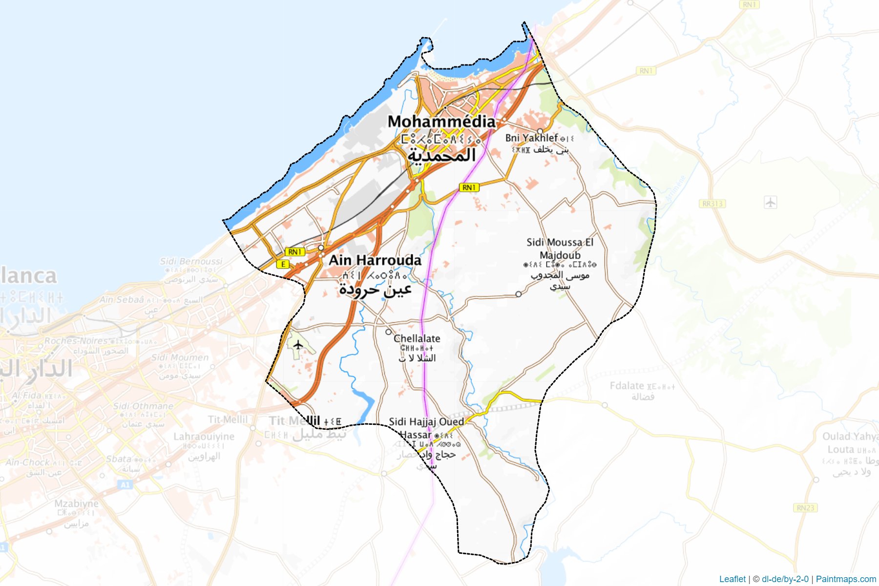 Muhammediye (Casablanca-Settat) Haritası Örnekleri-1