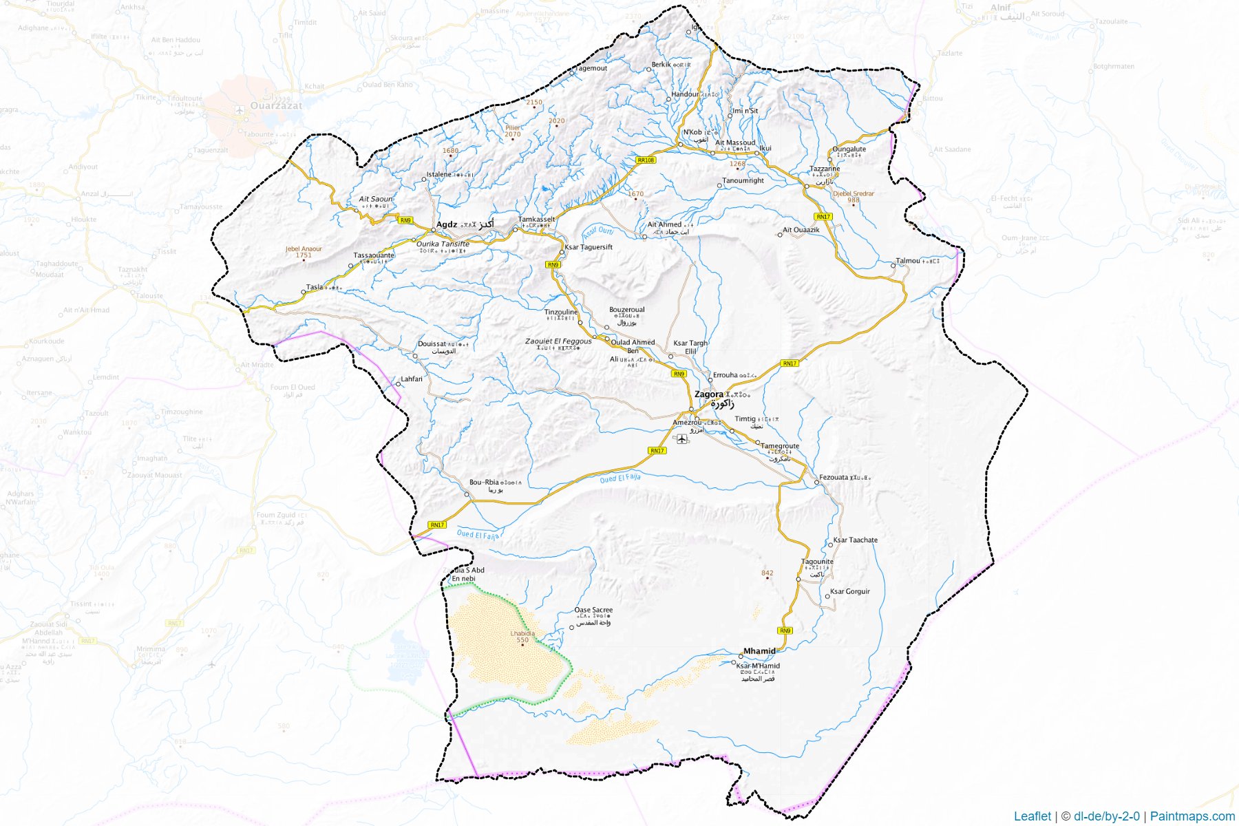 Zagora (Drâa-Tafilalet) Map Cropping Samples-1