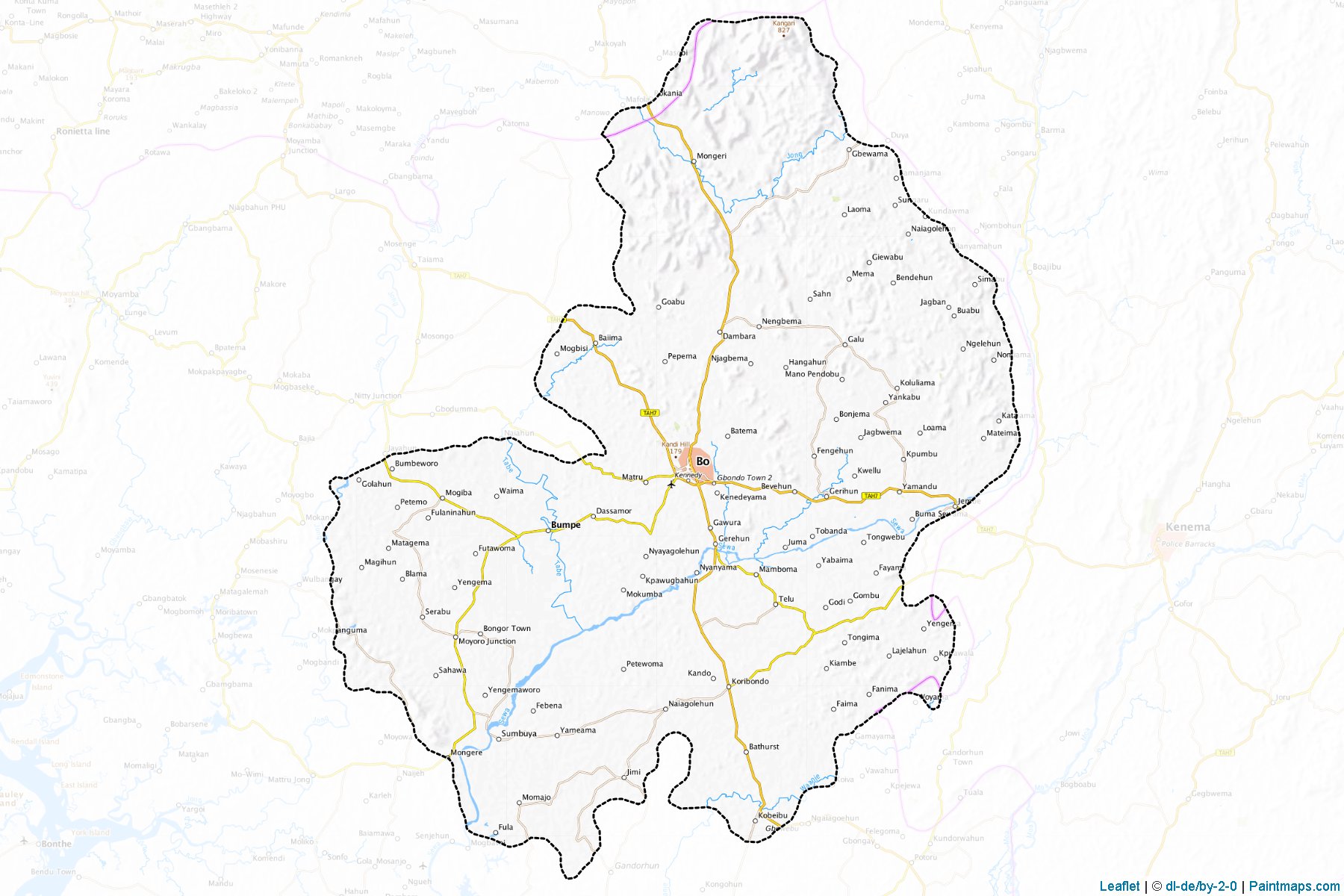 Bo (Southern Province) Haritası Örnekleri-1