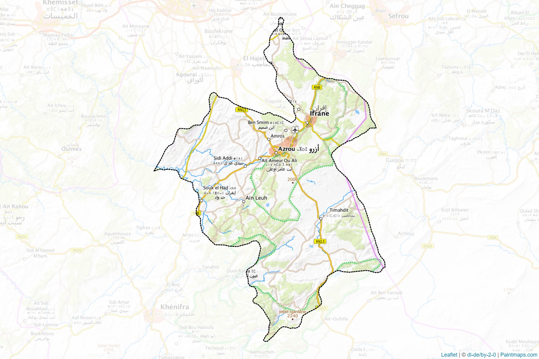 Ifrane (Fès-Meknès) Map Cropping Samples-1