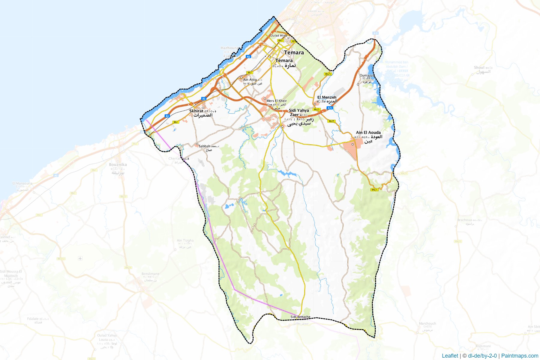 Skhirate-Témara (Rabat-Salé-Kénitra) Map Cropping Samples-1