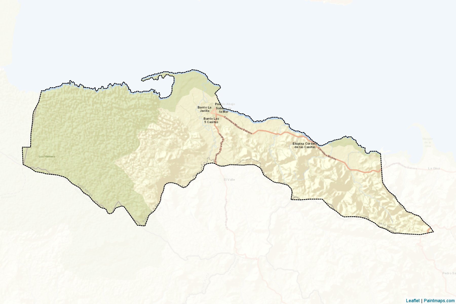 Muestras de recorte de mapas Sabana De La Mar (Hato Mayor)-2