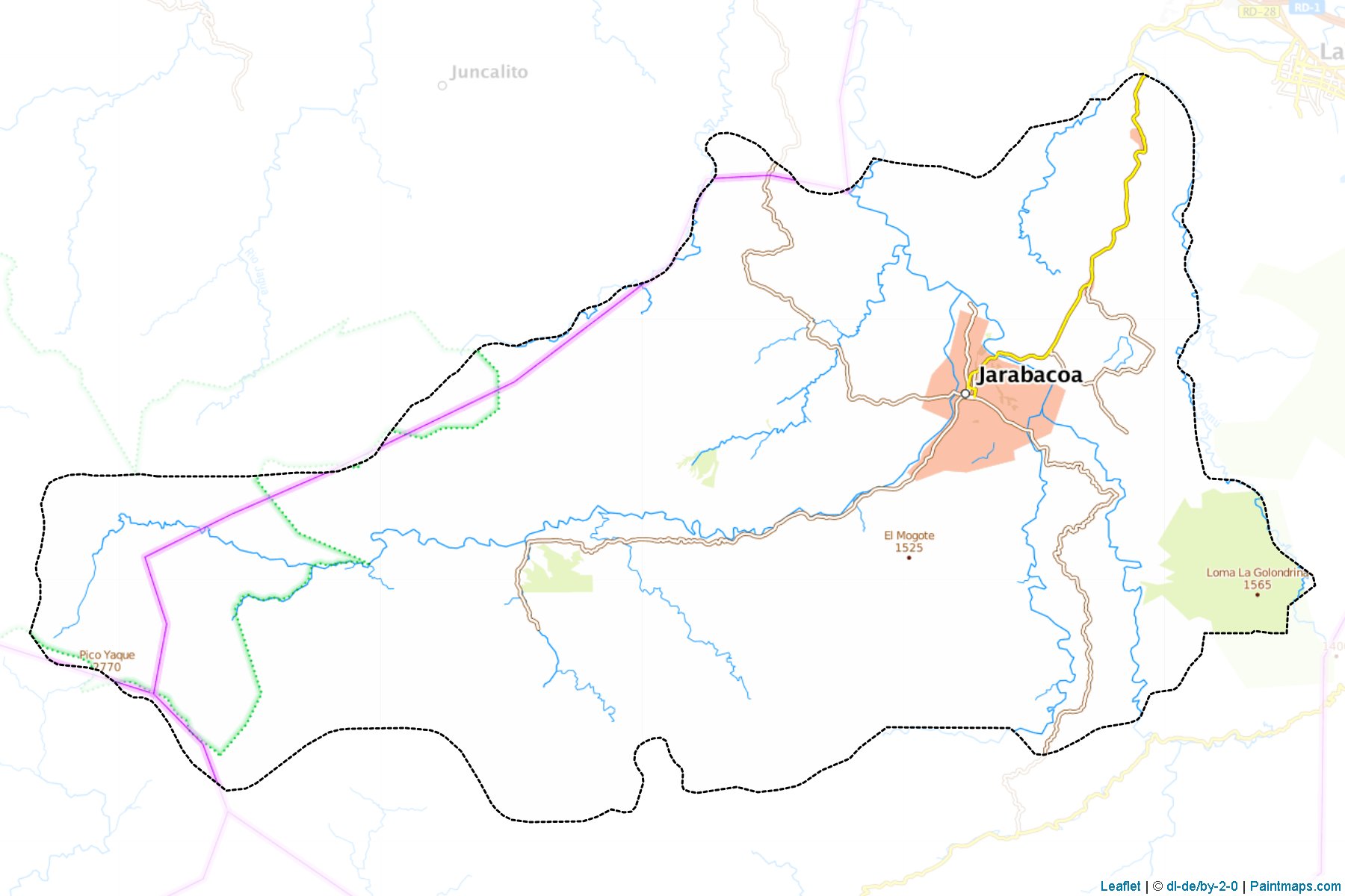 Muestras de recorte de mapas Jarabacoa (La Vega)-1