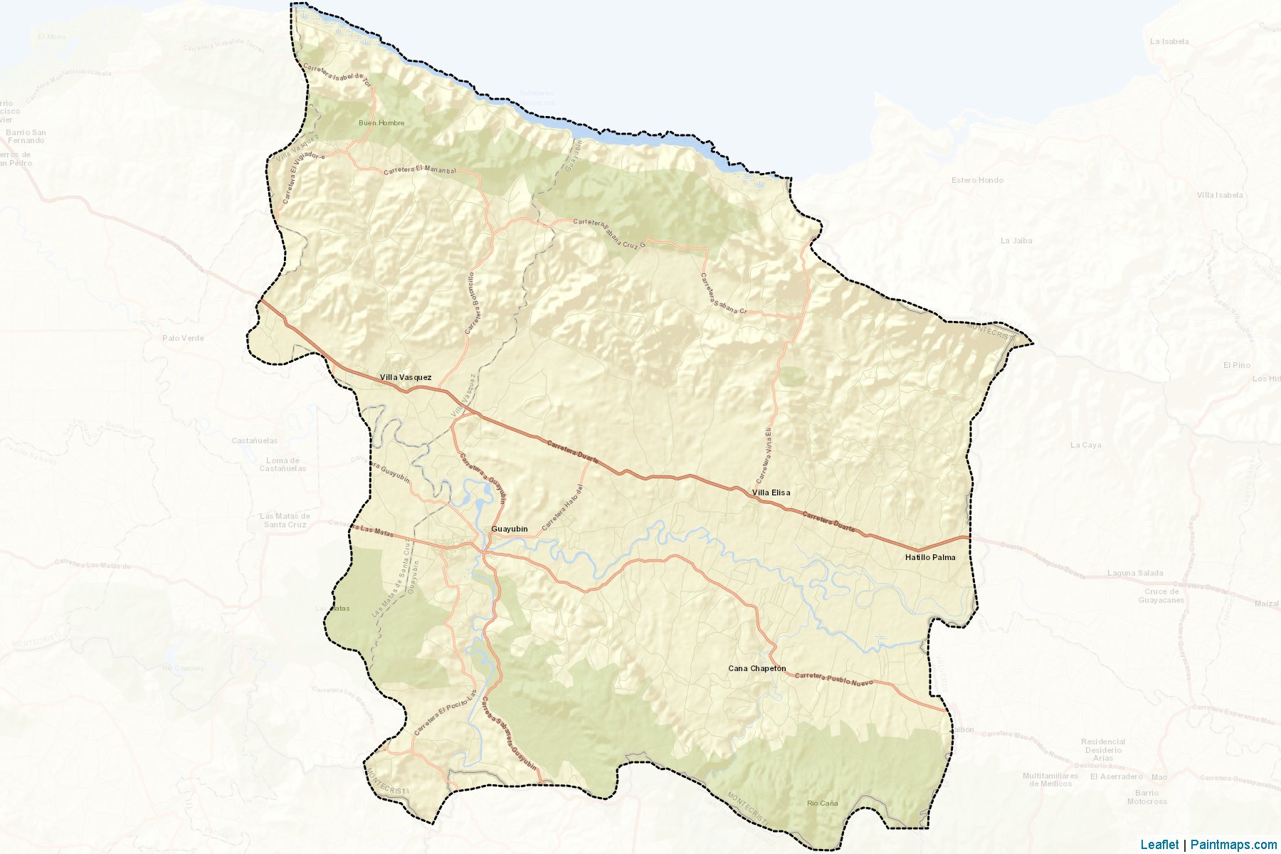 Muestras de recorte de mapas Guayubín (Monte Cristi)-2