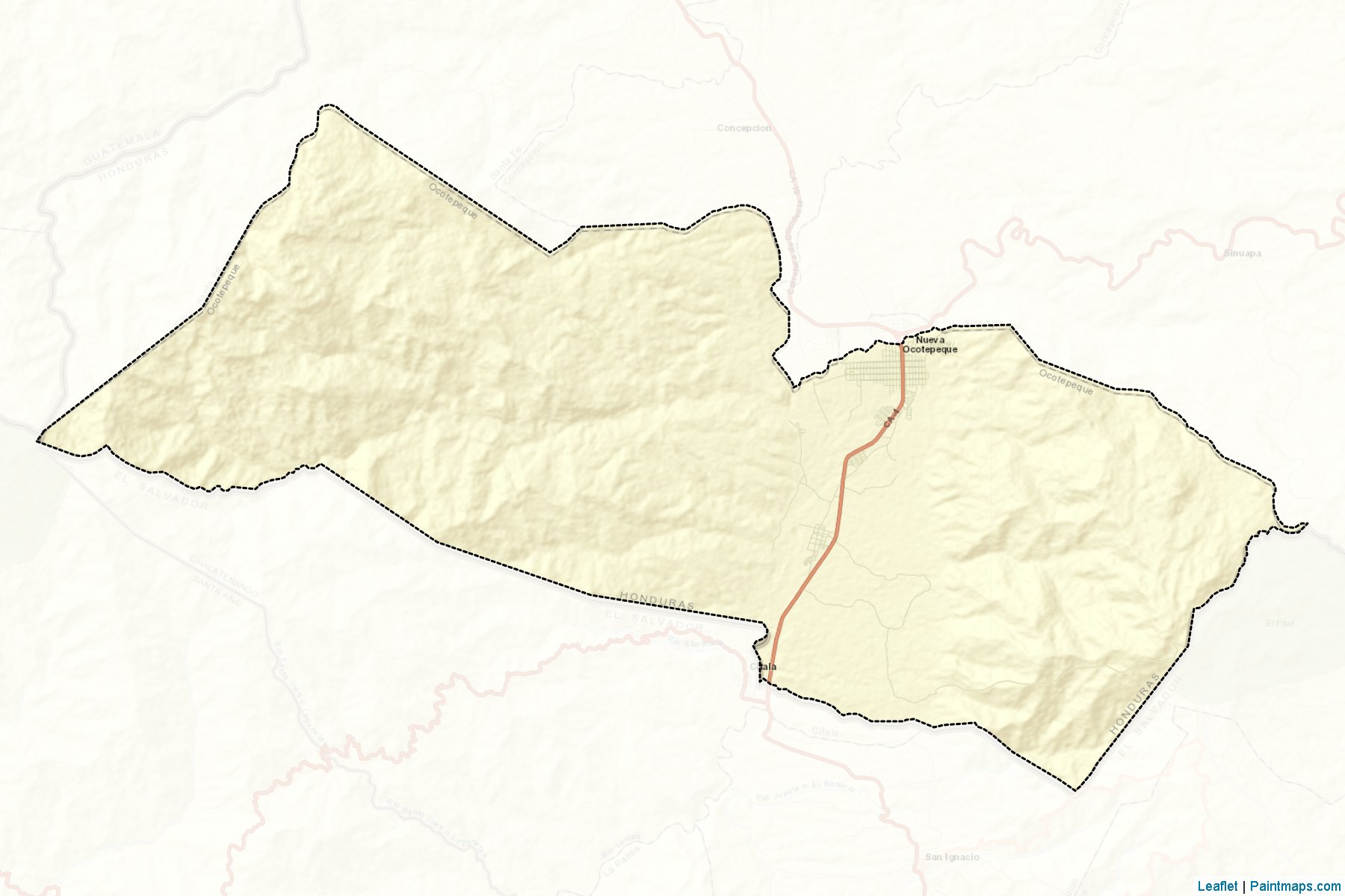 Muestras de recorte de mapas Nueva Ocotepeque (Ocotepeque)-2