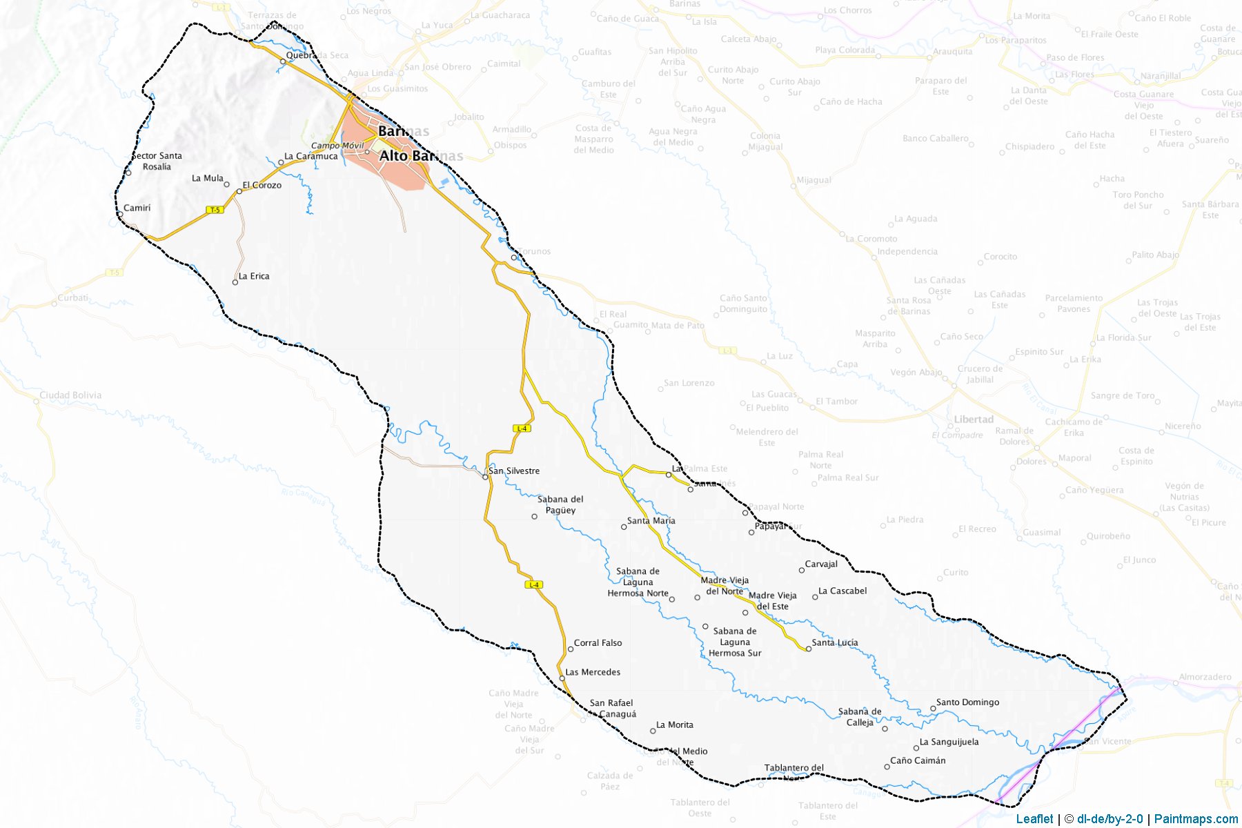 Muestras de recorte de mapas Barinas (Barinas)-1