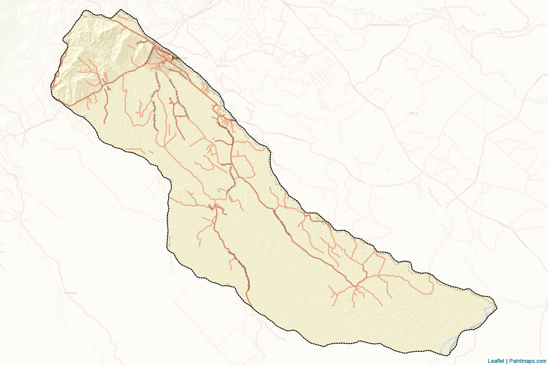 Muestras de recorte de mapas Barinas (Barinas)-2