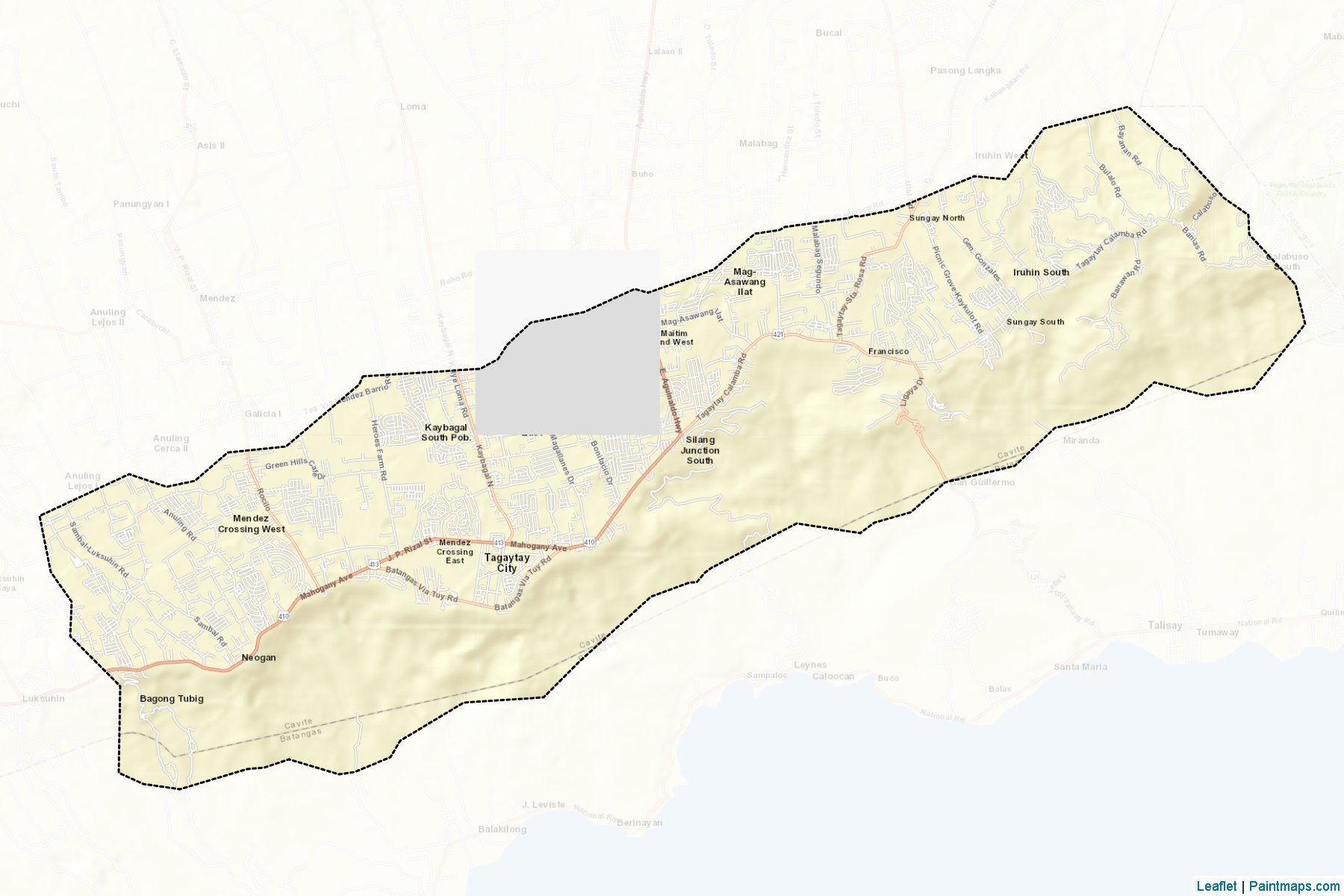 Muestras de recorte de mapas Tagaytay City (Cavite)-2