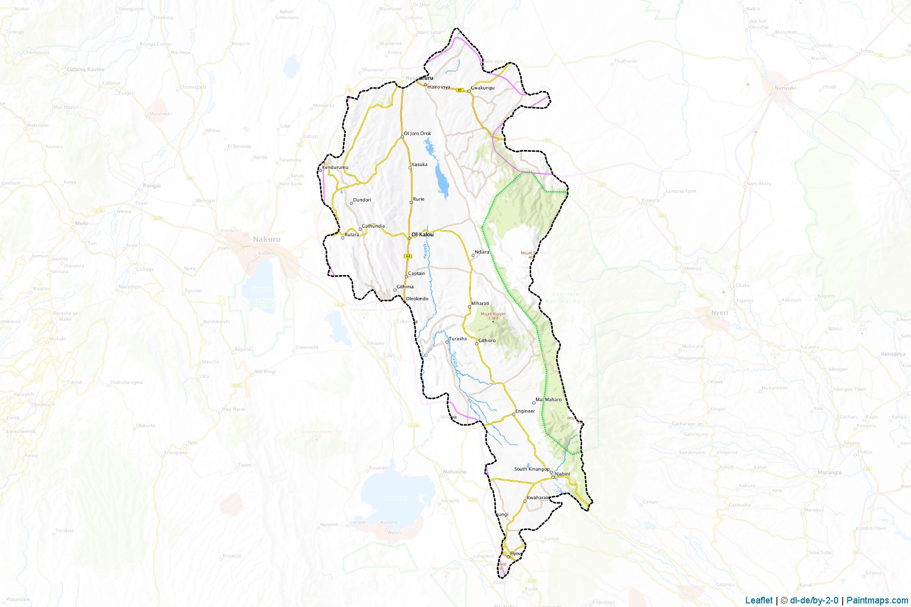 Nyandarua (Central) Map Cropping Samples-1