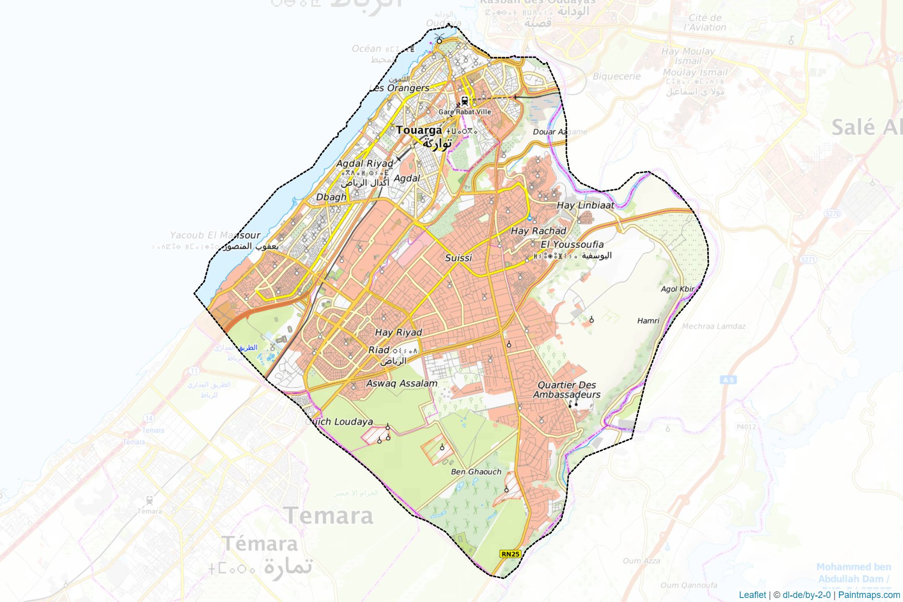 Rabat (Rabat-Salé-Kénitra) Map Cropping Samples-1