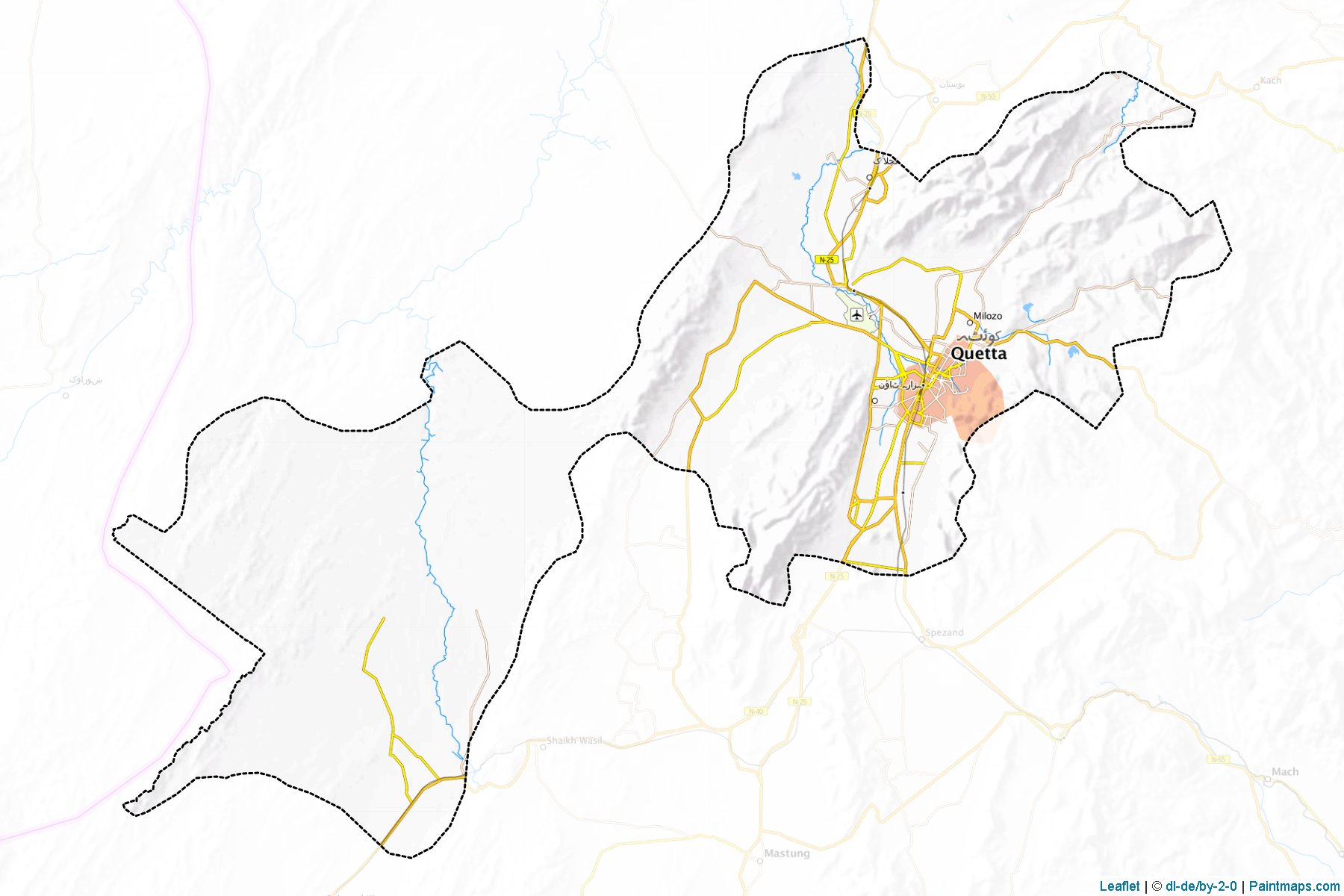 Quetta (Balochistan) Map Cropping Samples-1