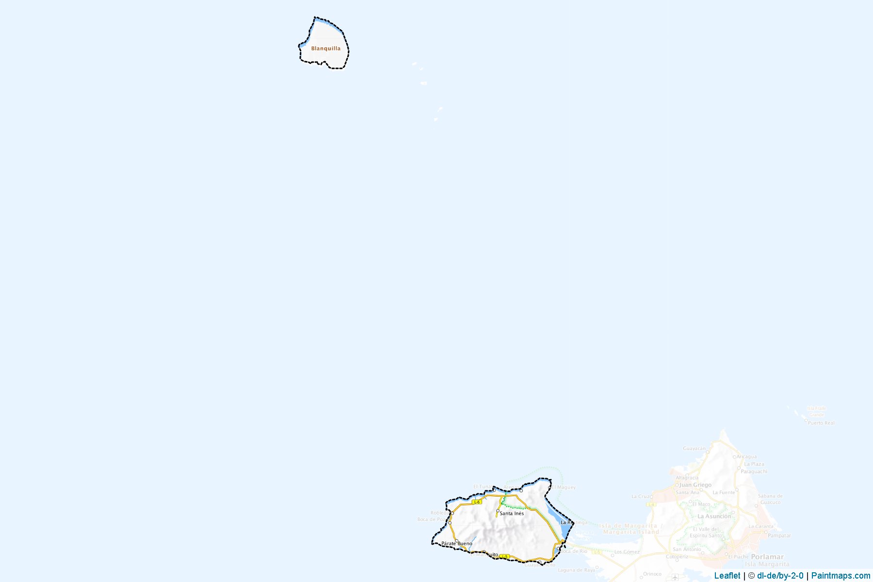 Muestras de recorte de mapas Peninsula De Macanao (Nueva Esparta)-1