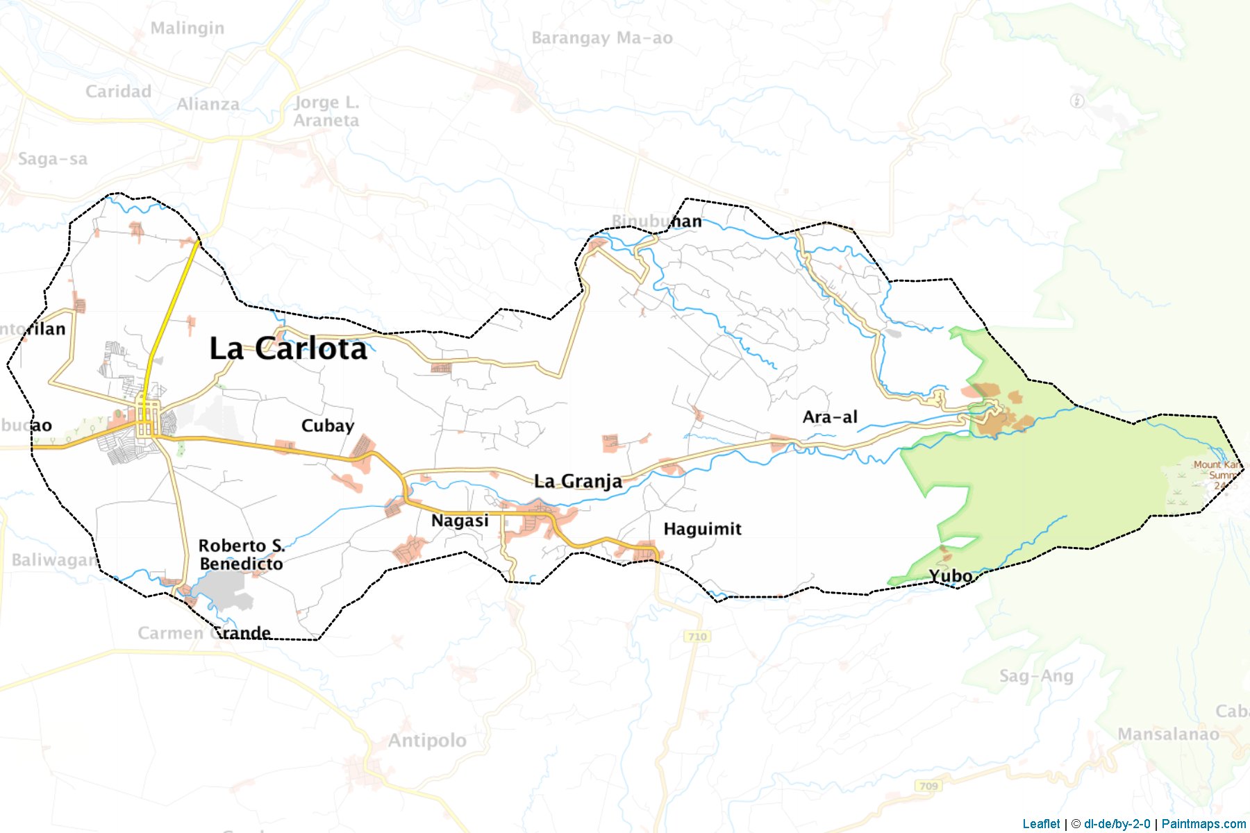 Muestras de recorte de mapas La Carlota City (Negros Occidental)-1