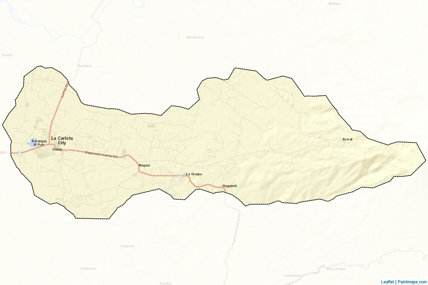 Muestras de recorte de mapas La Carlota City (Negros Occidental)-2