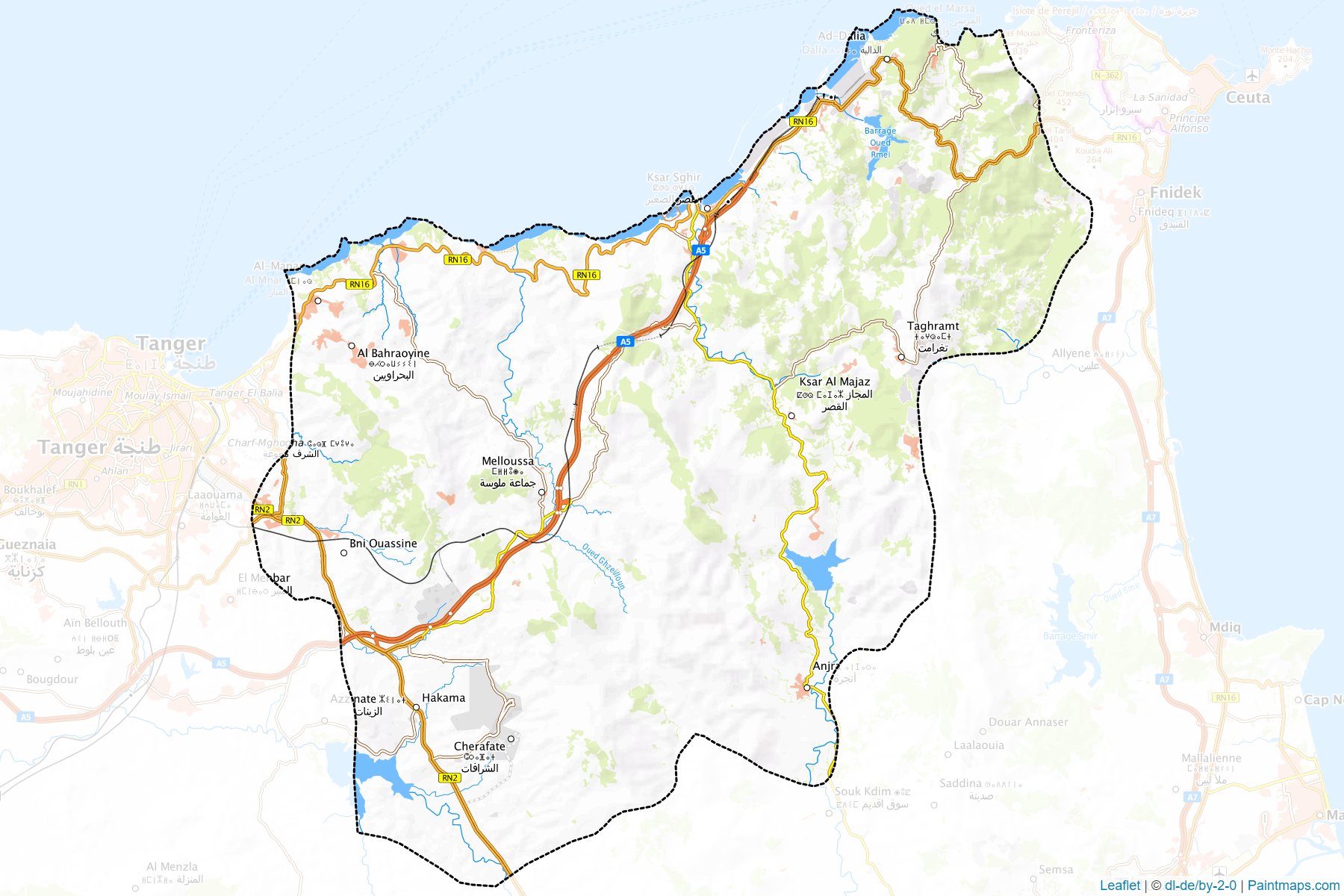 Fahs-Encire (Tanger-Tétouan-Al Hoceima) Haritası Örnekleri-1