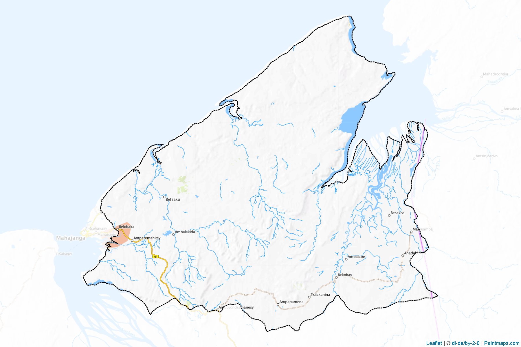 Muestras de recorte de mapas Mahajanga II (Boeny)-1