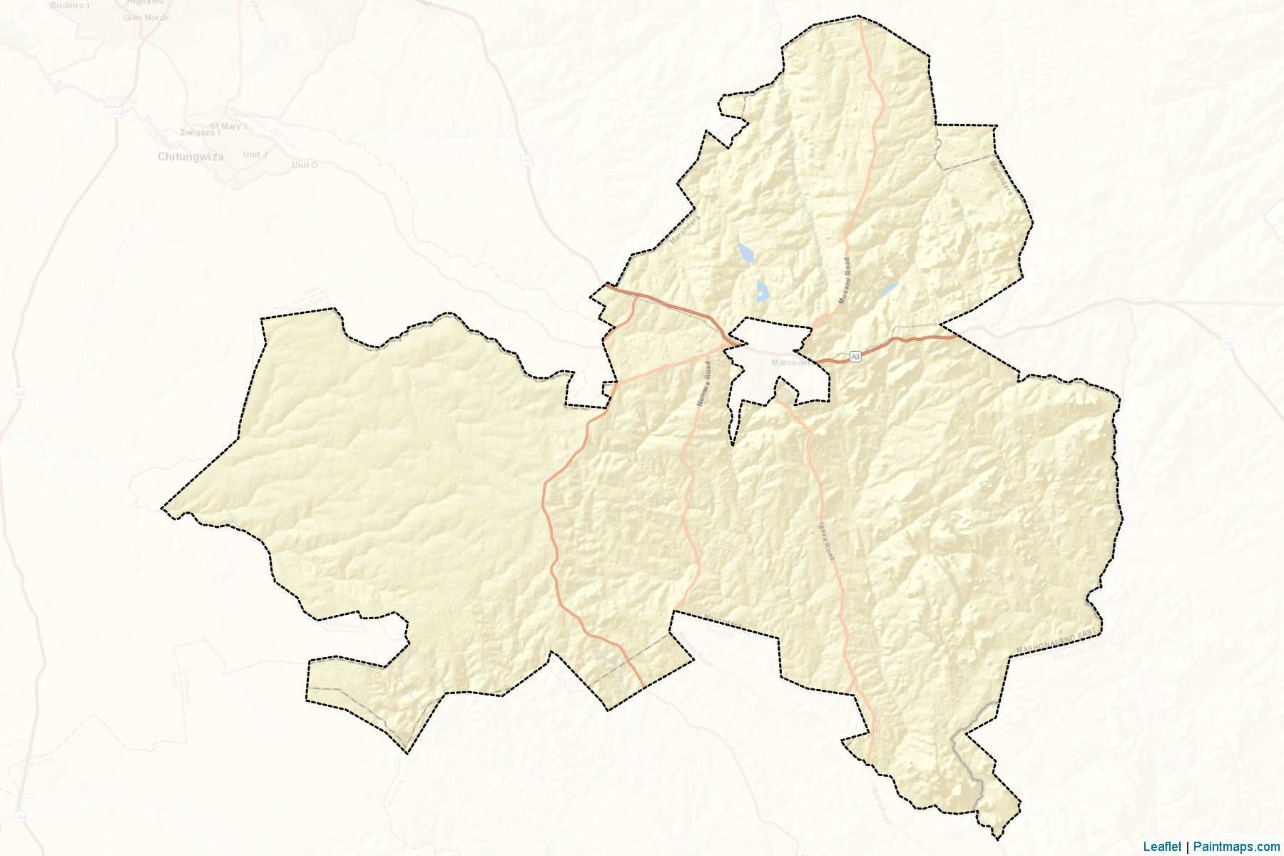 Marondera (Mashonaland Doğu) Haritası Örnekleri-2