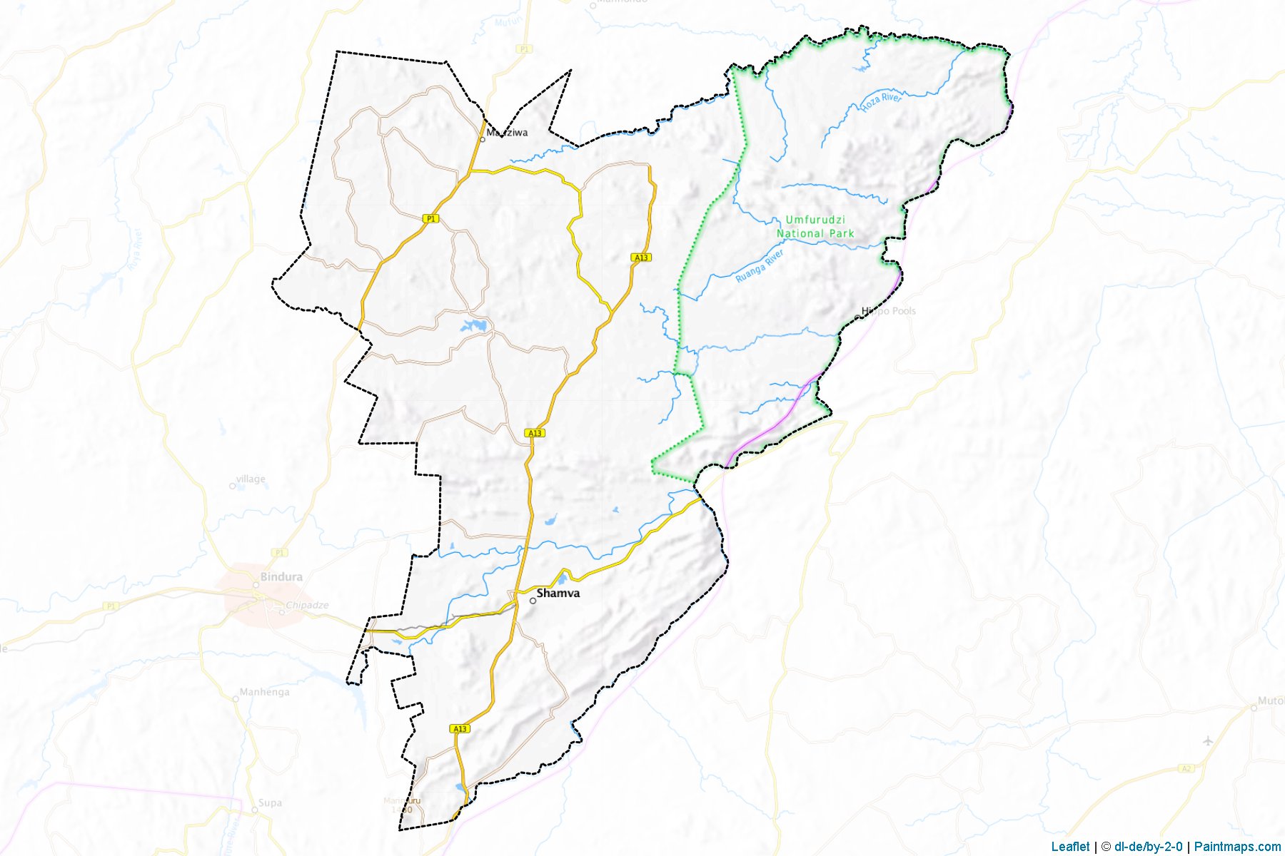 Shamva (Mashonaland Merkez) Haritası Örnekleri-1