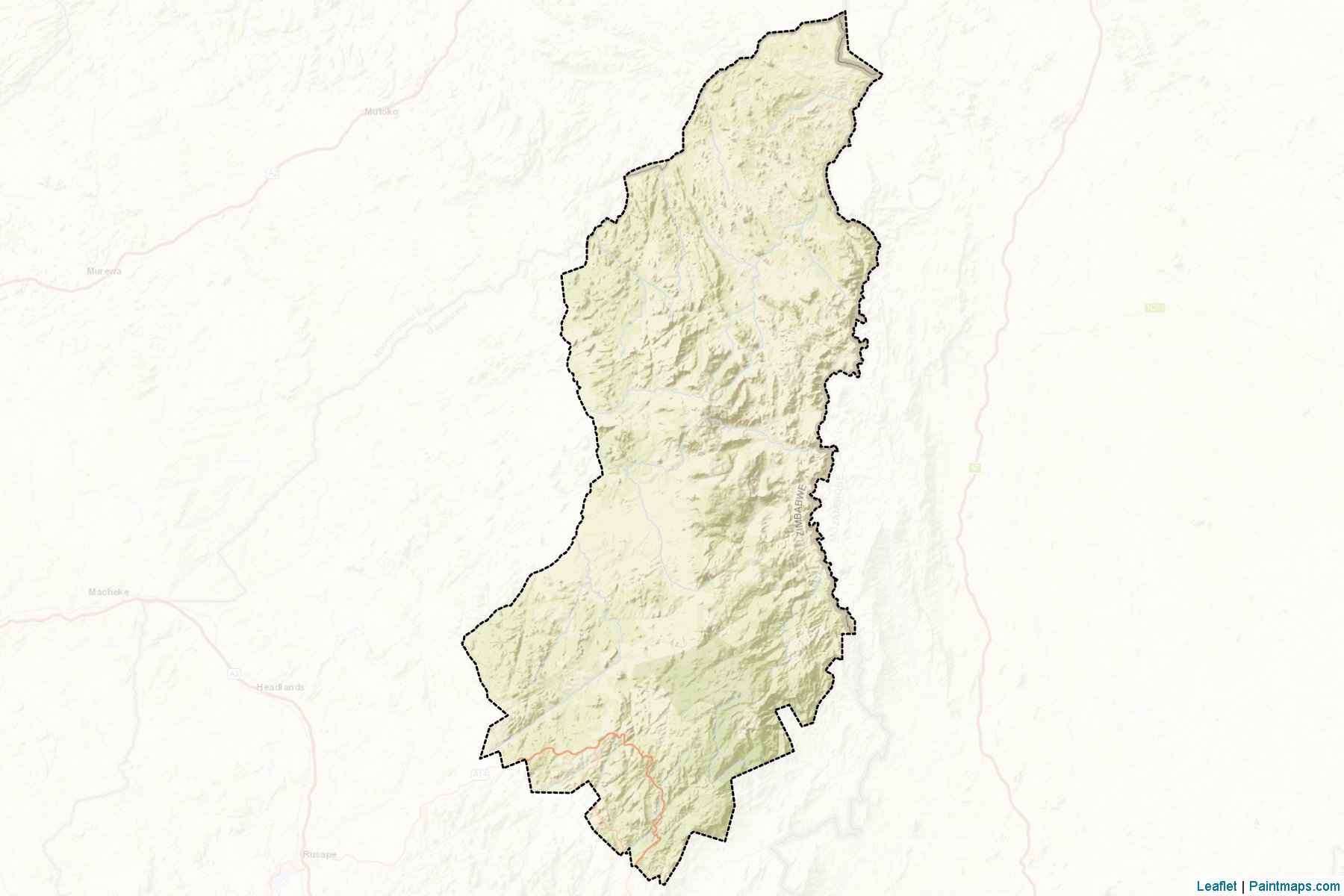 Muestras de recorte de mapas Nyanga (Manicaland)-2