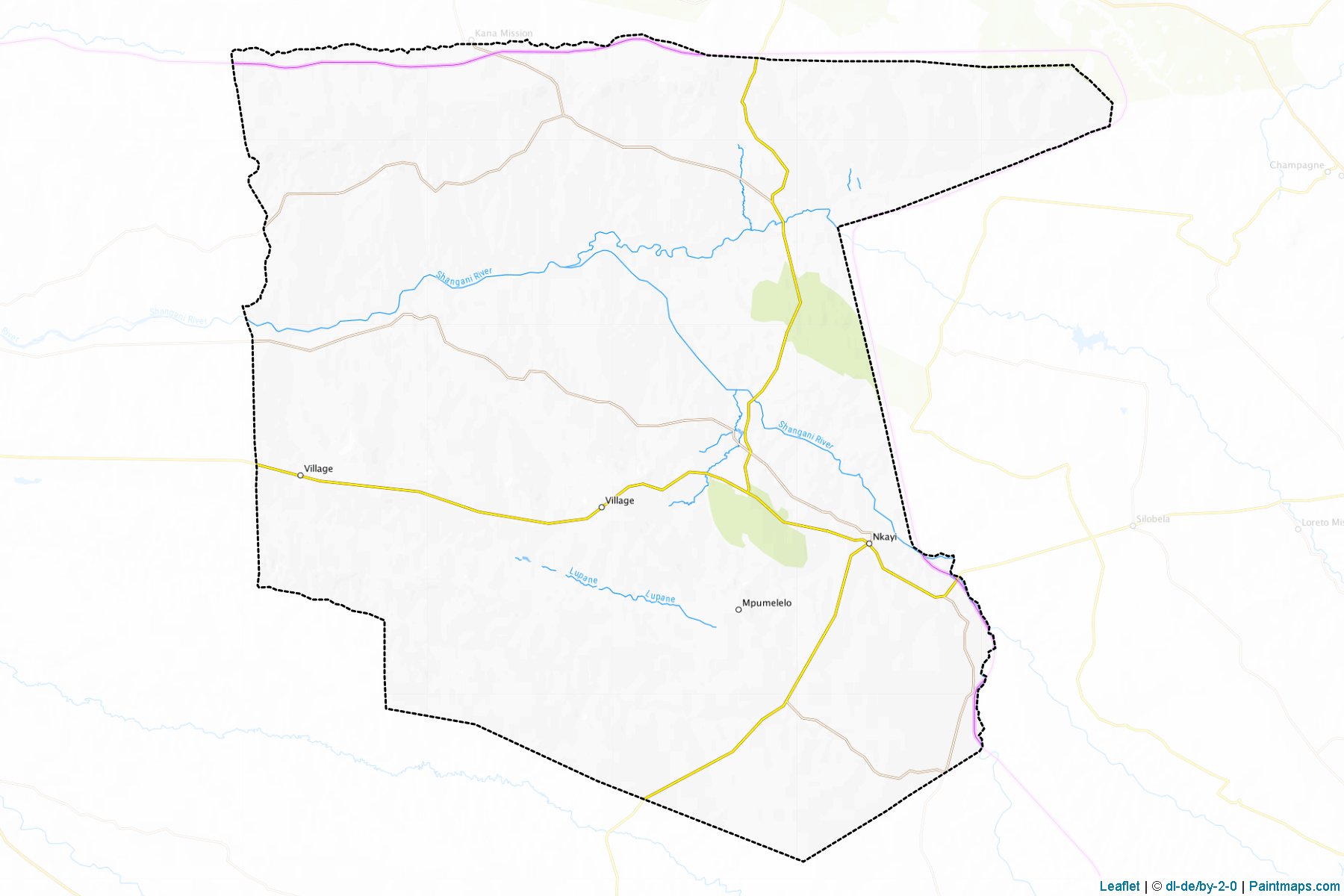 Muestras de recorte de mapas Nkayi (Matabeleland North)-1