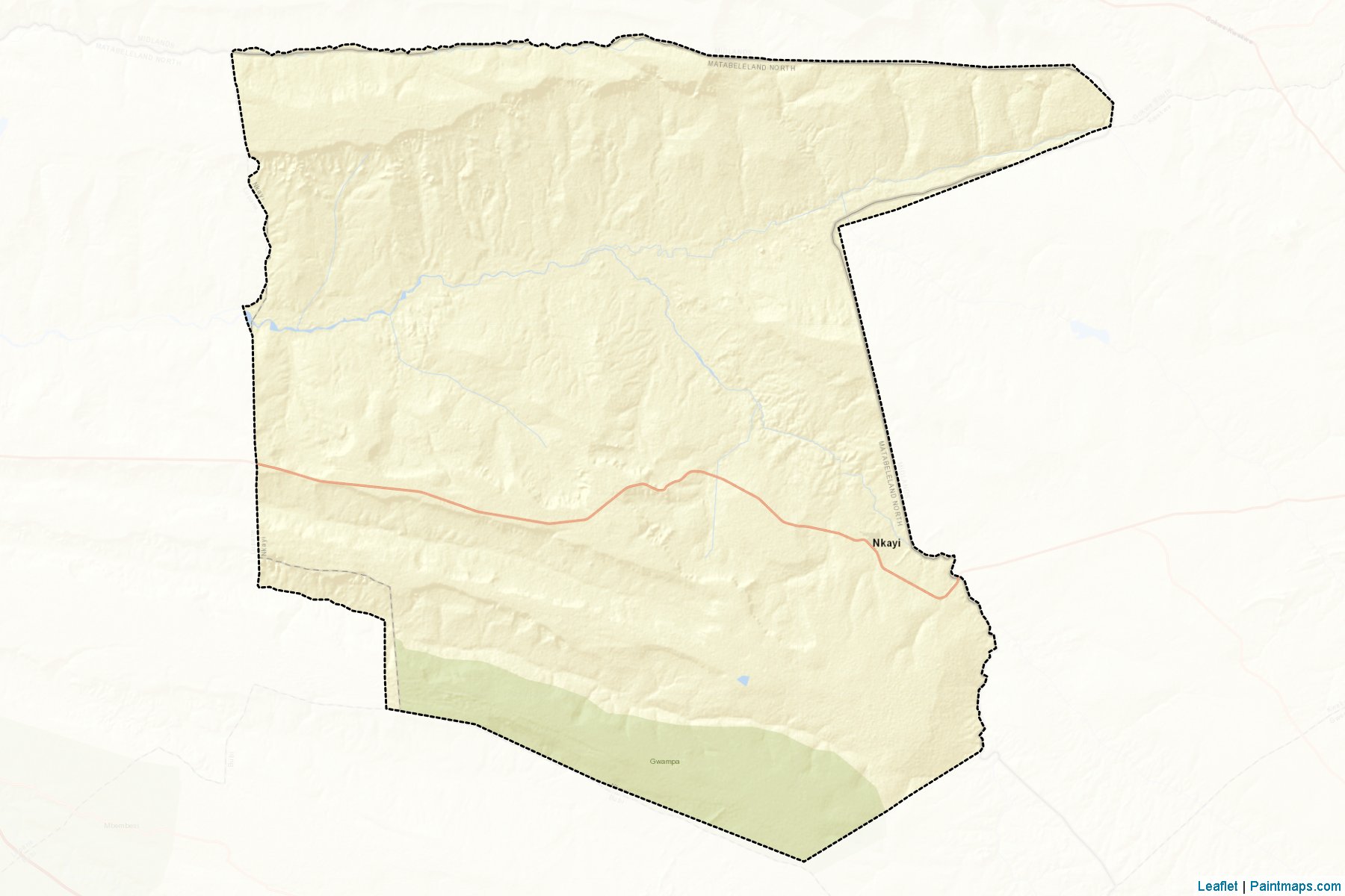 Muestras de recorte de mapas Nkayi (Matabeleland North)-2