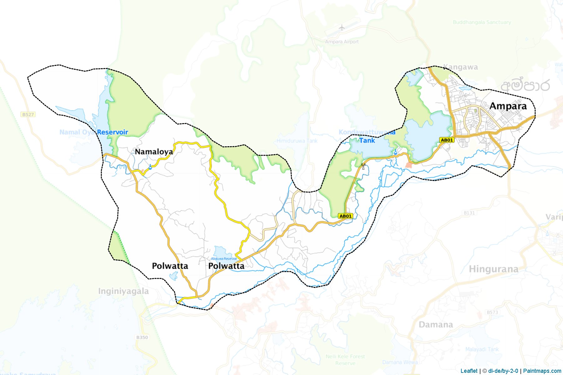 Ampara District (Ampara District) Haritası Örnekleri-1