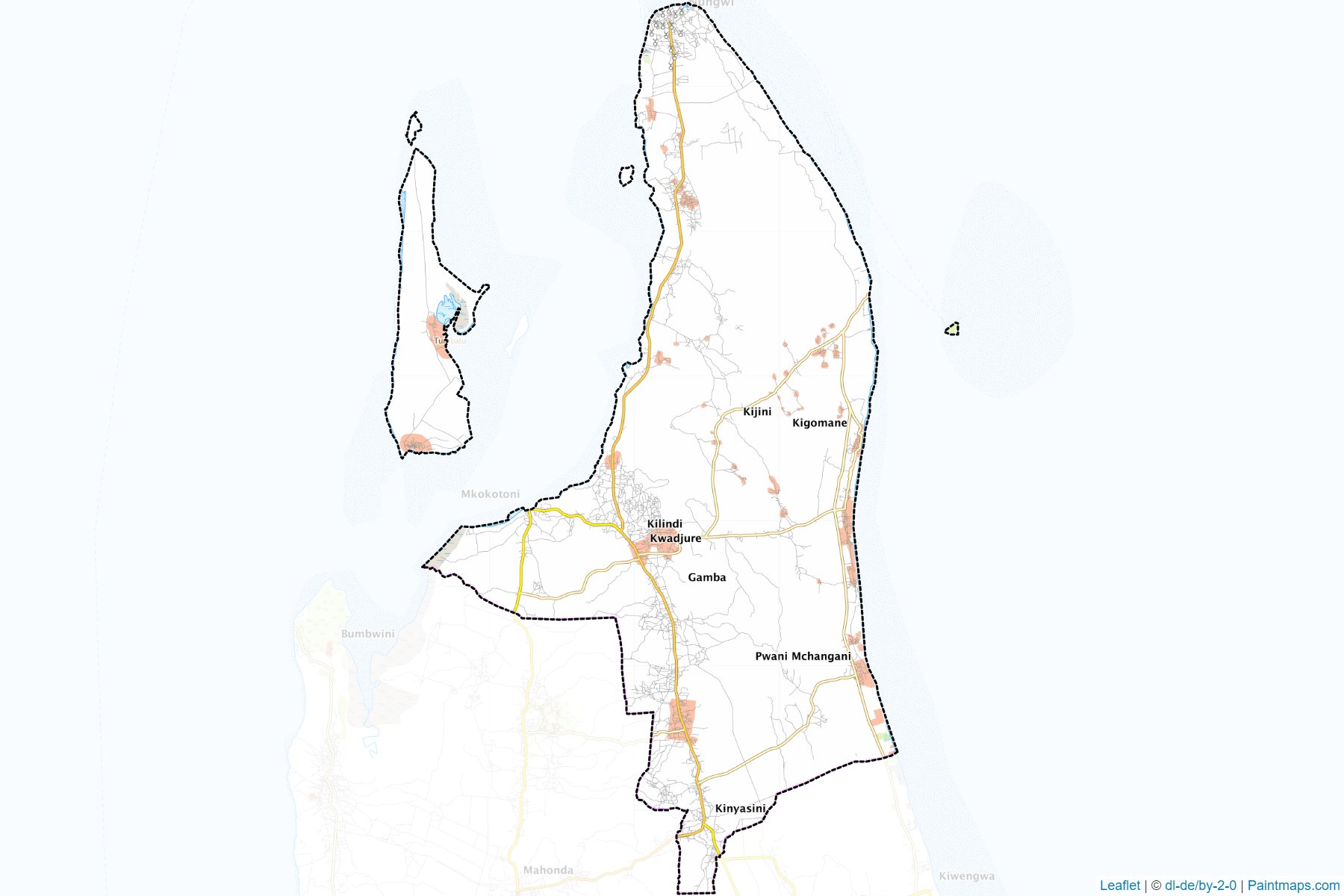 Kaskazini A (Zanzibar North) Map Cropping Samples-1