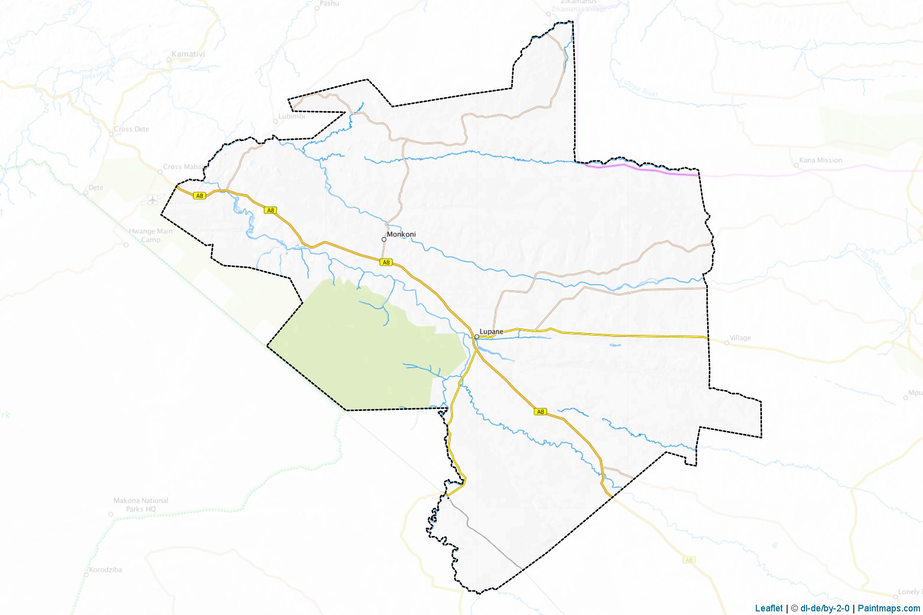 Lupane (Matabeleland Kuzey) Haritası Örnekleri-1