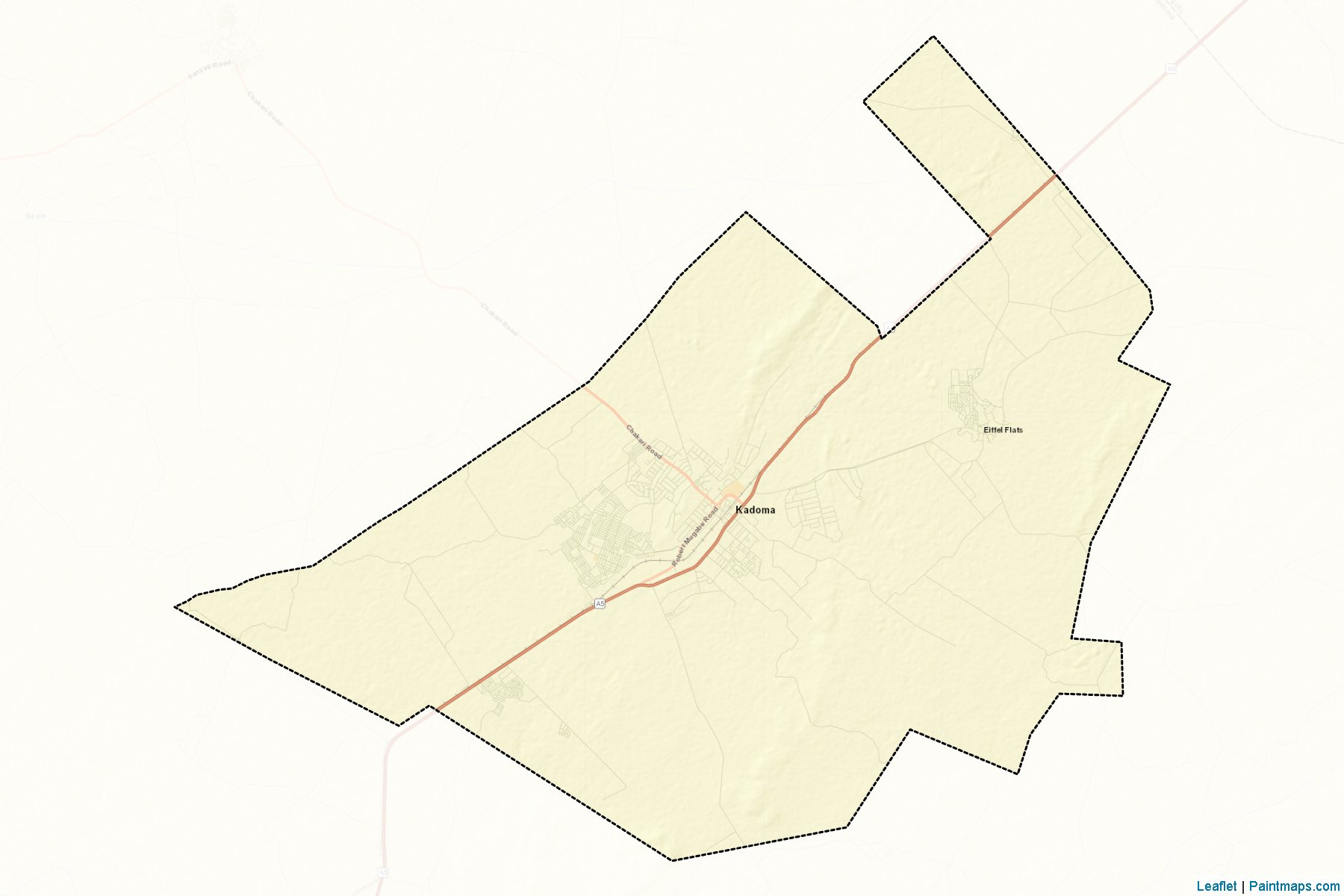 Muestras de recorte de mapas Kadoma Urban (Mashonaland West)-2