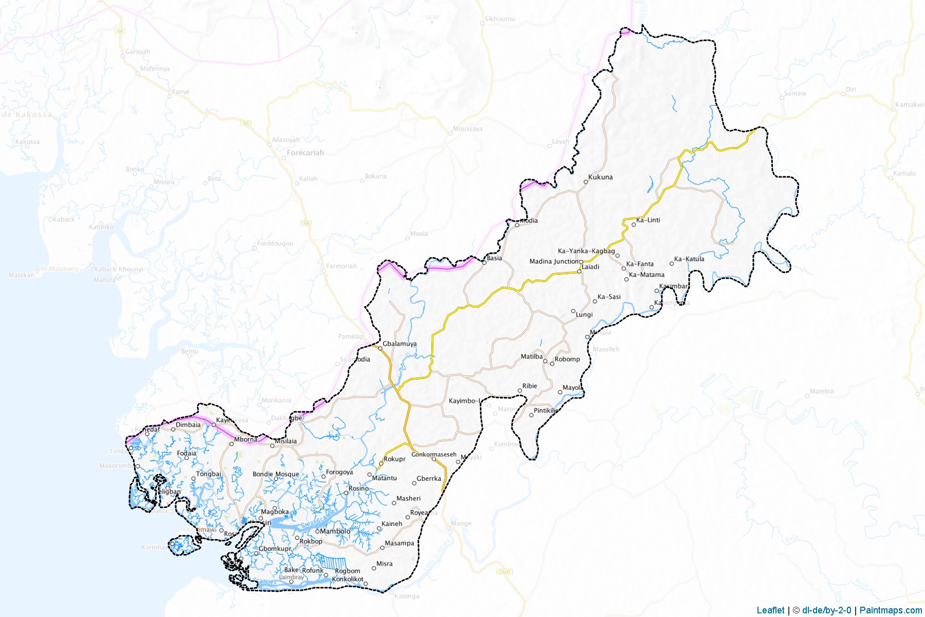 Muestras de recorte de mapas Kambia (Northern)-1