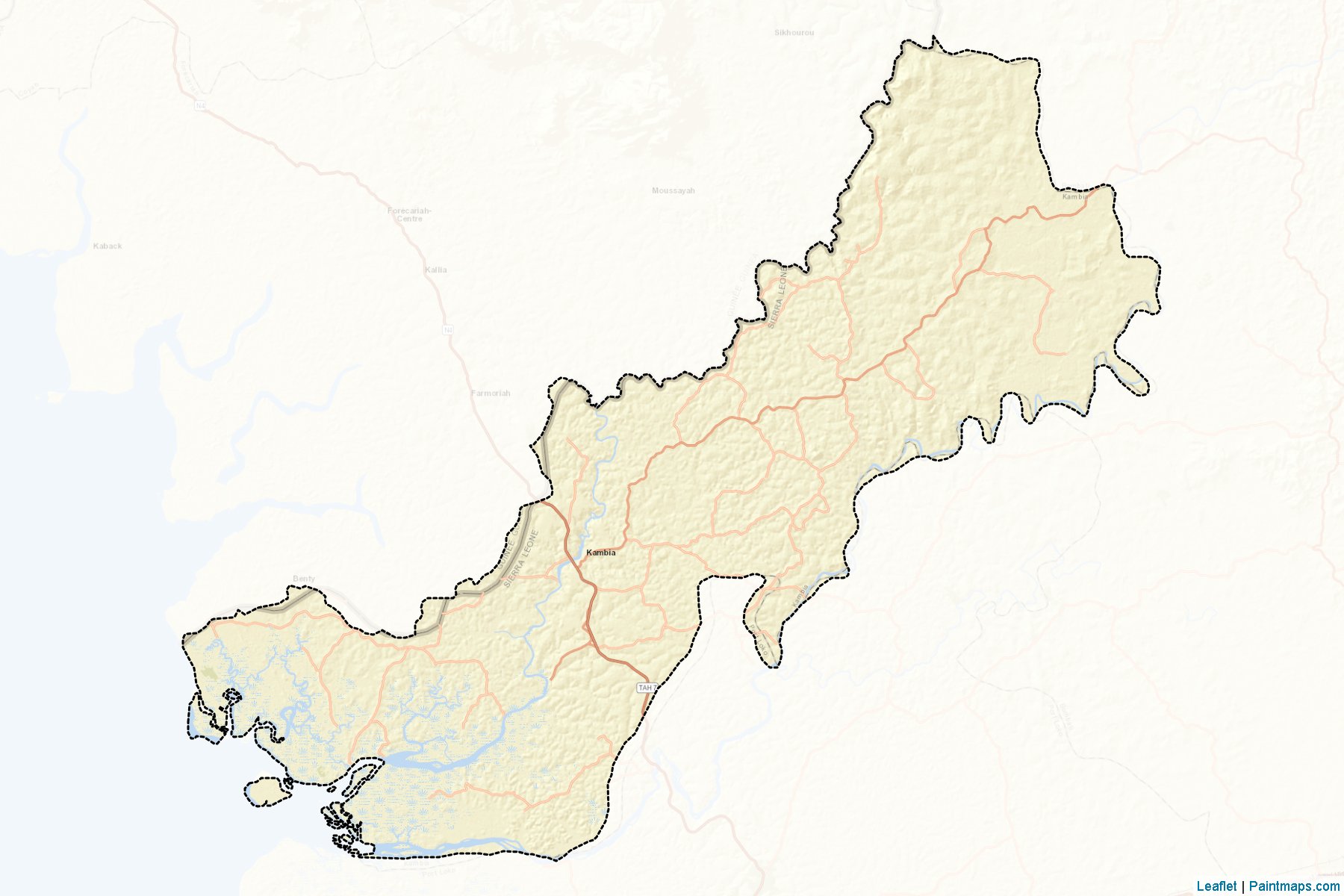 Muestras de recorte de mapas Kambia (Northern)-2