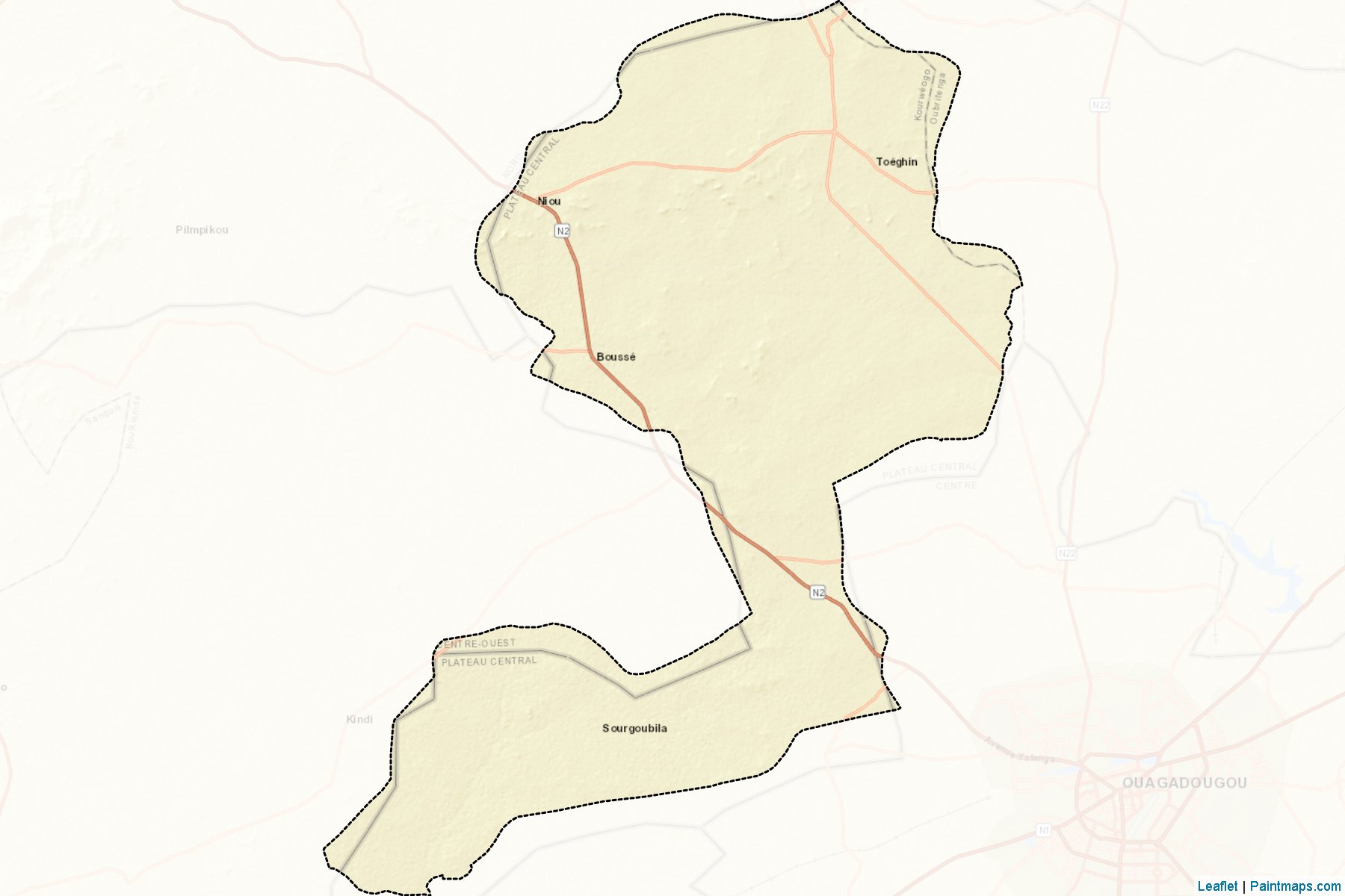 Kourwéogo (Plateau Central) Map Cropping Samples-2