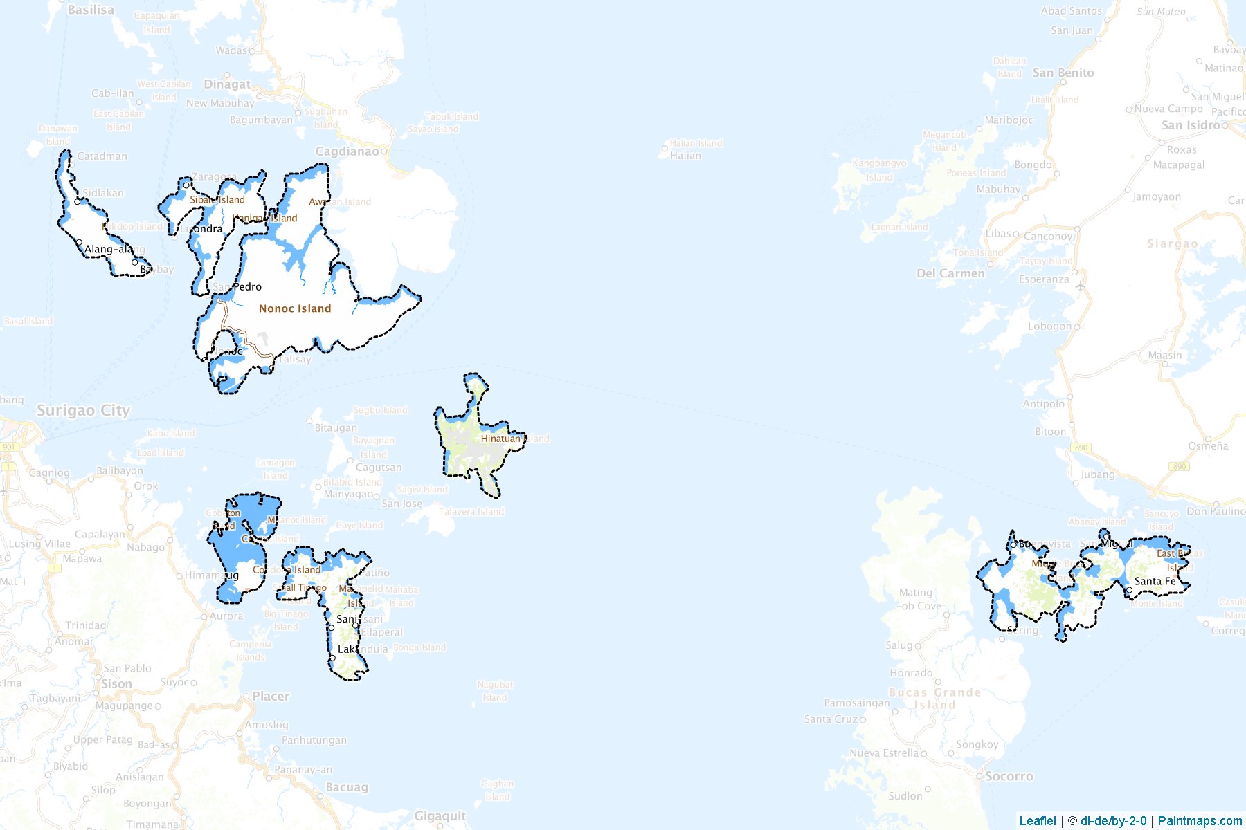 Surigao City (Surigao del Norte) Haritası Örnekleri-1