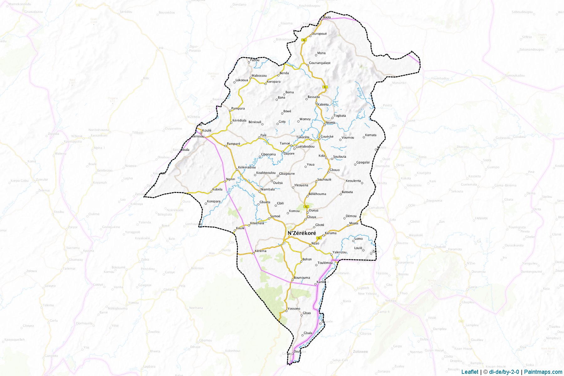 Nzerekore (Nzérékoré) Haritası Örnekleri-1