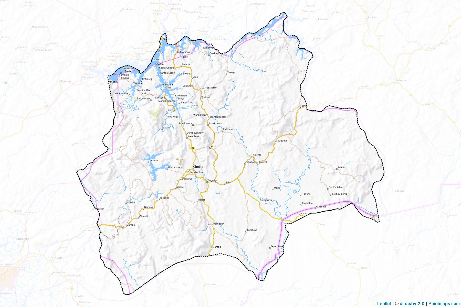 Kindia (Kindia) Haritası Örnekleri-1