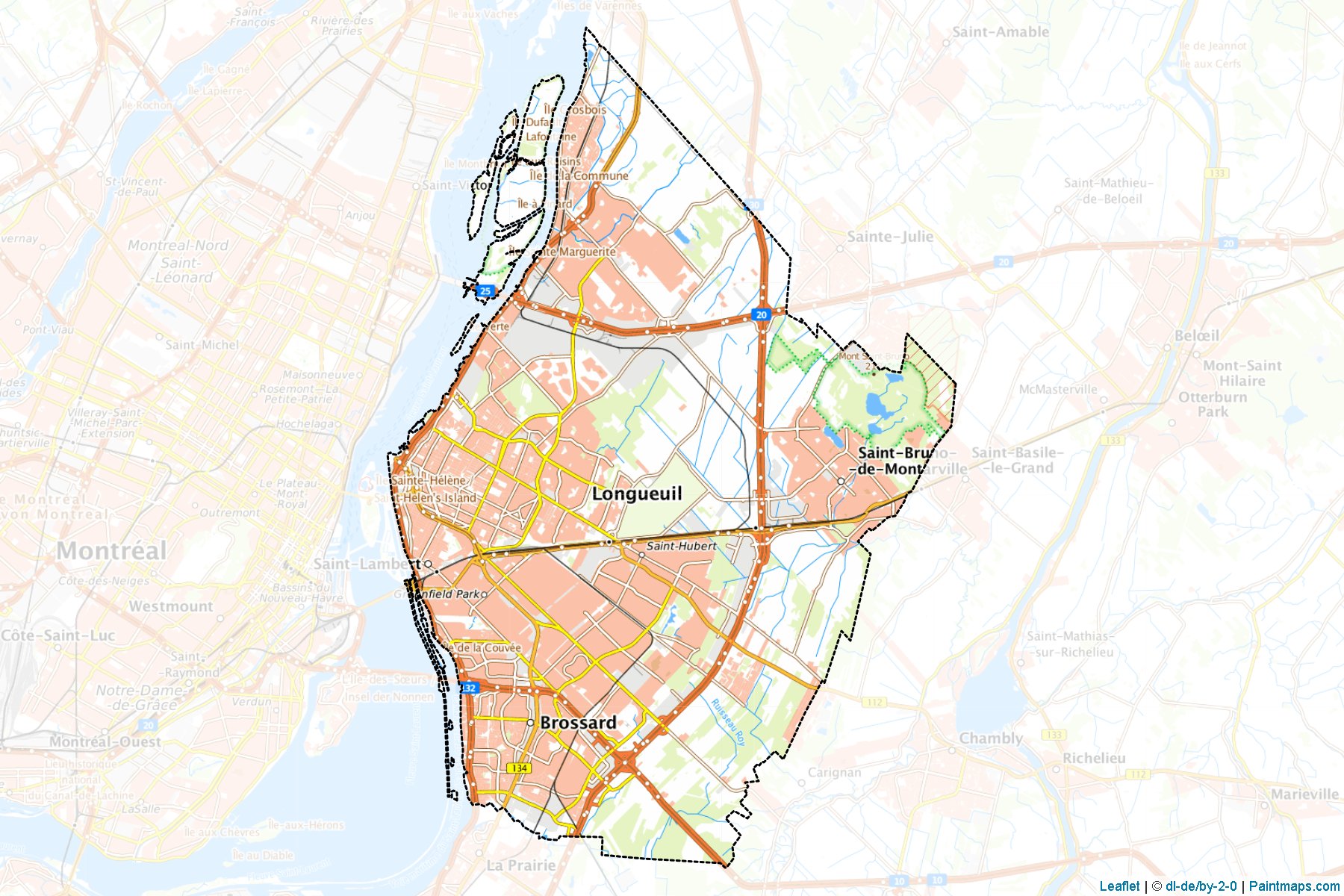 Longueuil (Quebec) Map Cropping Samples-1