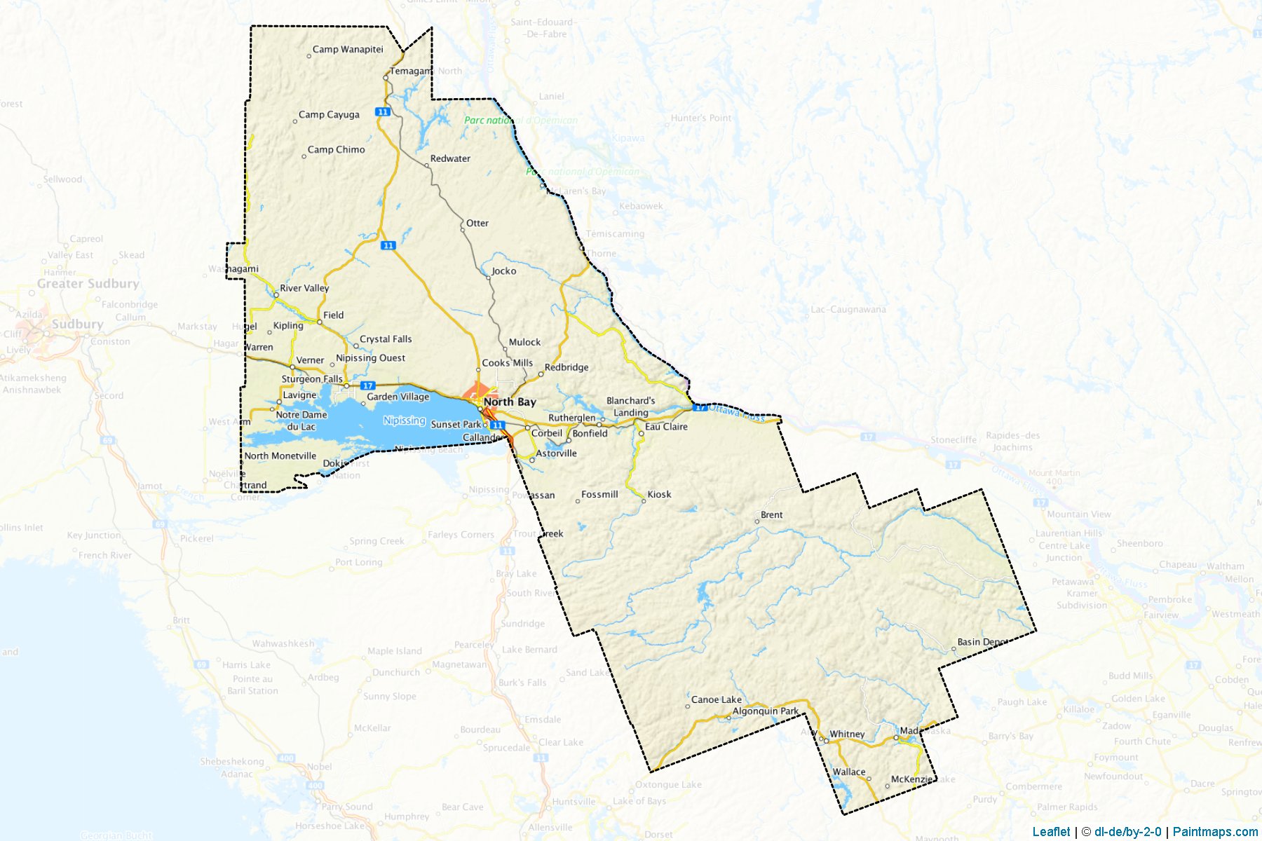 Nipissing (Ontario) Map Cropping Samples-1