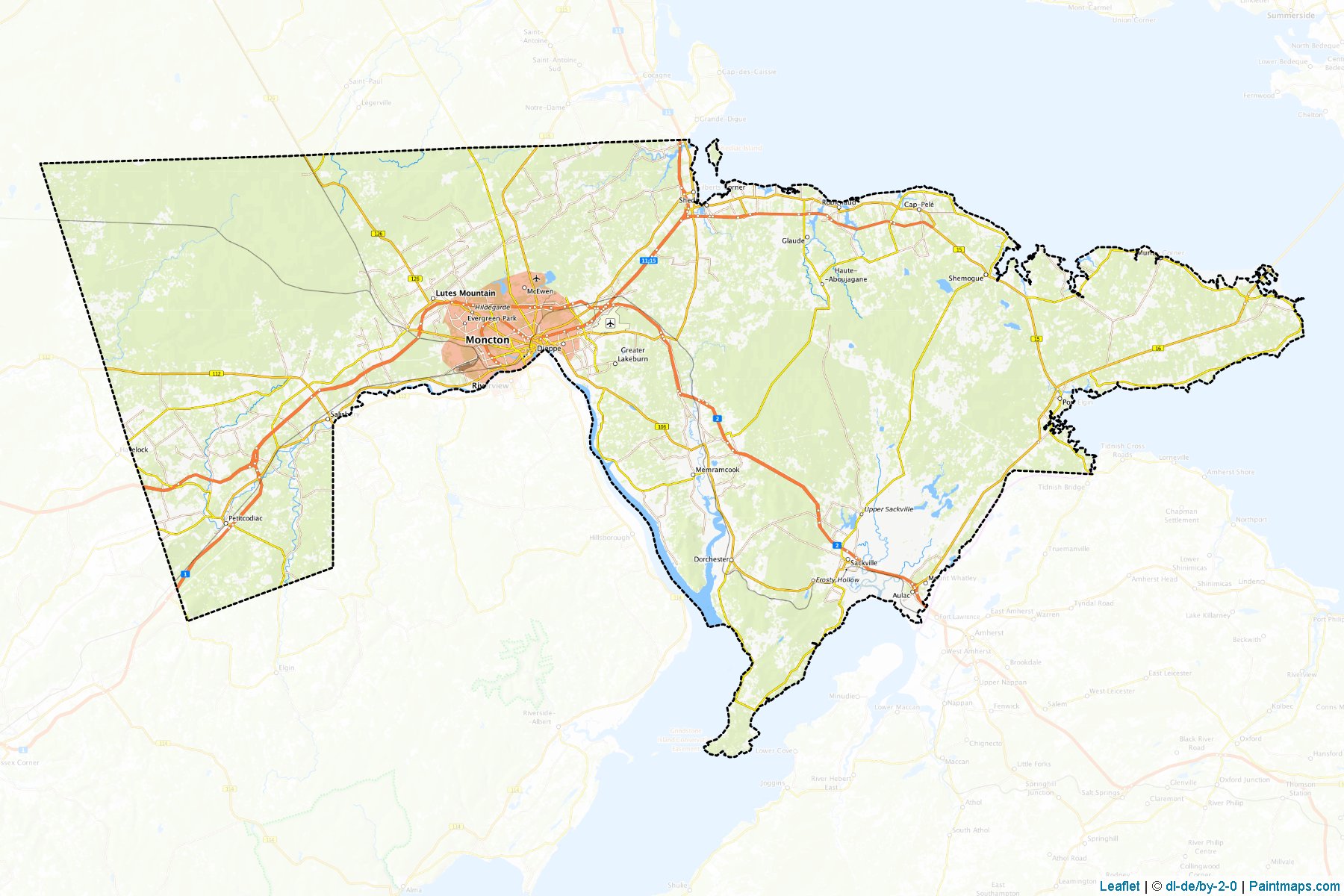 Westmorland (New Brunswick) Map Cropping Samples-1