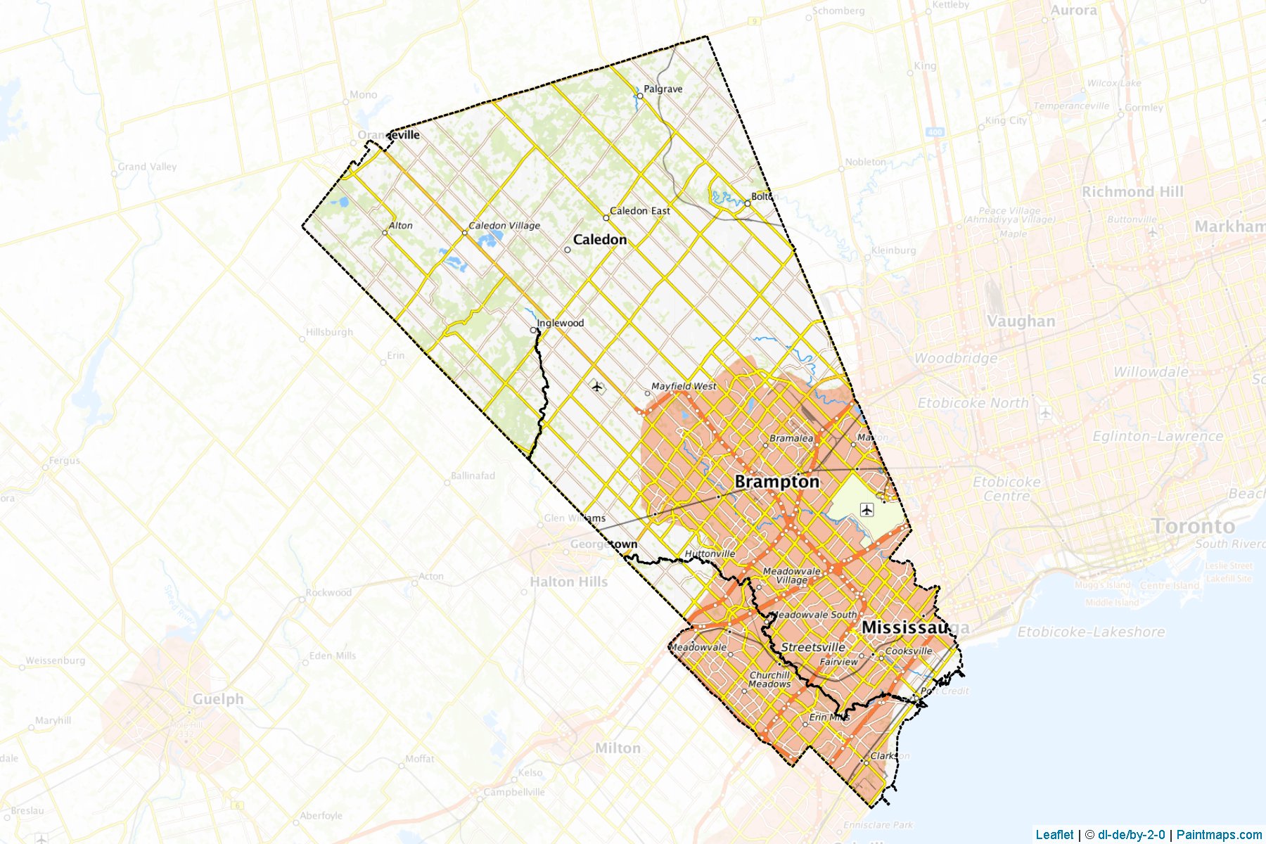 Peel (Ontario) Haritası Örnekleri-1